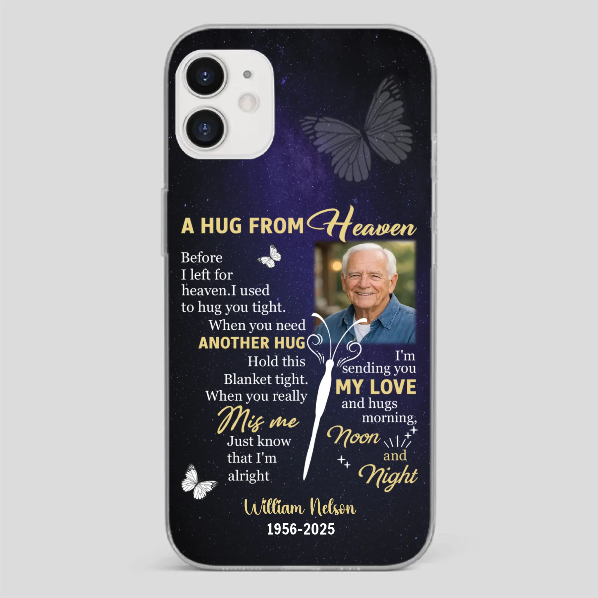 Heavenly Hug Grandpa Case – Personalized Memorial Gift Under the Night Sky - 89Prints