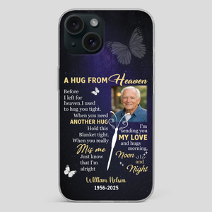 Heavenly Hug Grandpa Case – Personalized Memorial Gift Under the Night Sky - 89Prints