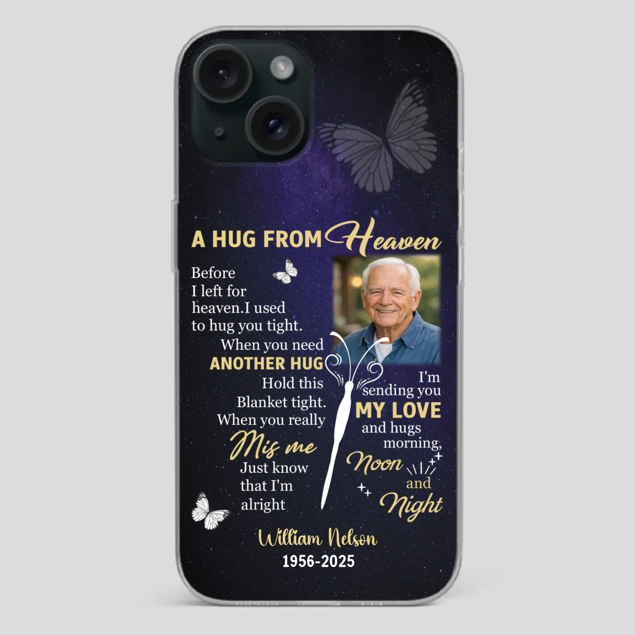 Heavenly Hug Grandpa Case – Personalized Memorial Gift Under the Night Sky - 89Prints