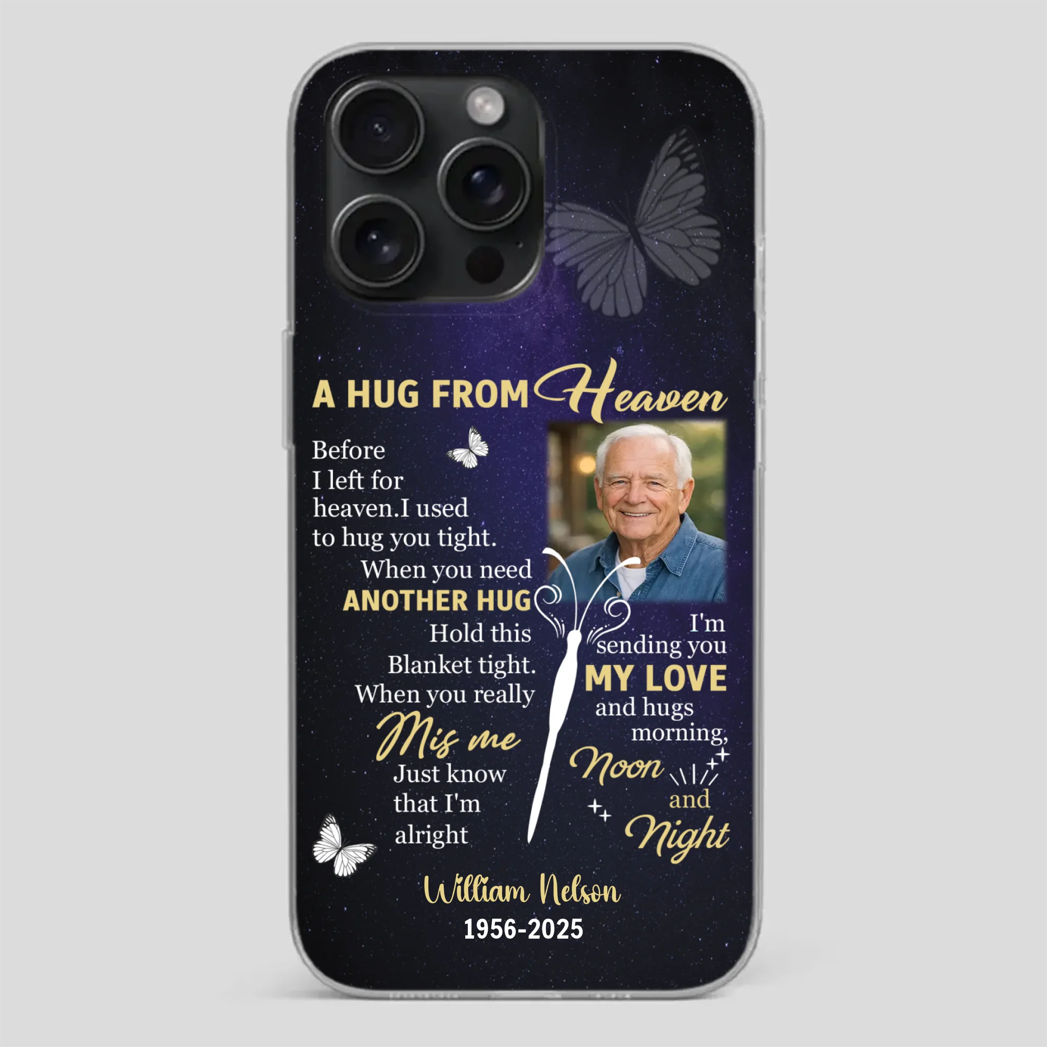 Heavenly Hug Grandpa Case – Personalized Memorial Gift Under the Night Sky - 89Prints