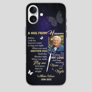 Heavenly Hug Grandpa Case – Personalized Memorial Gift Under the Night Sky - 89Prints