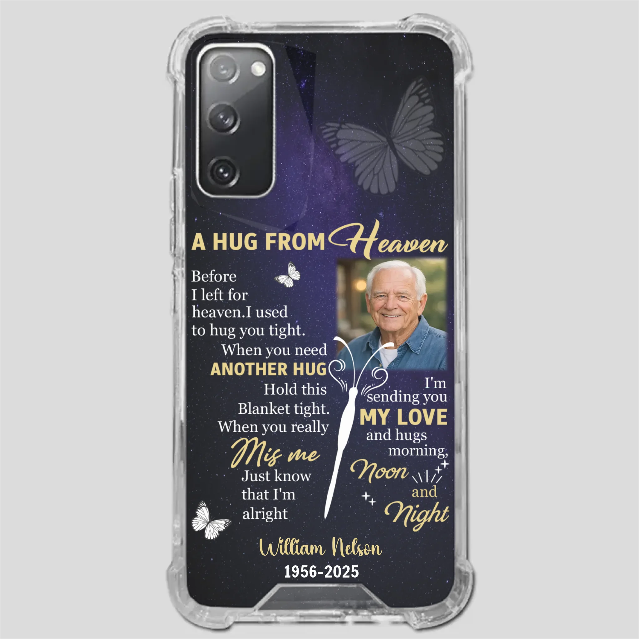 Heavenly Hug Grandpa Case – Personalized Memorial Gift Under the Night Sky - 89Prints