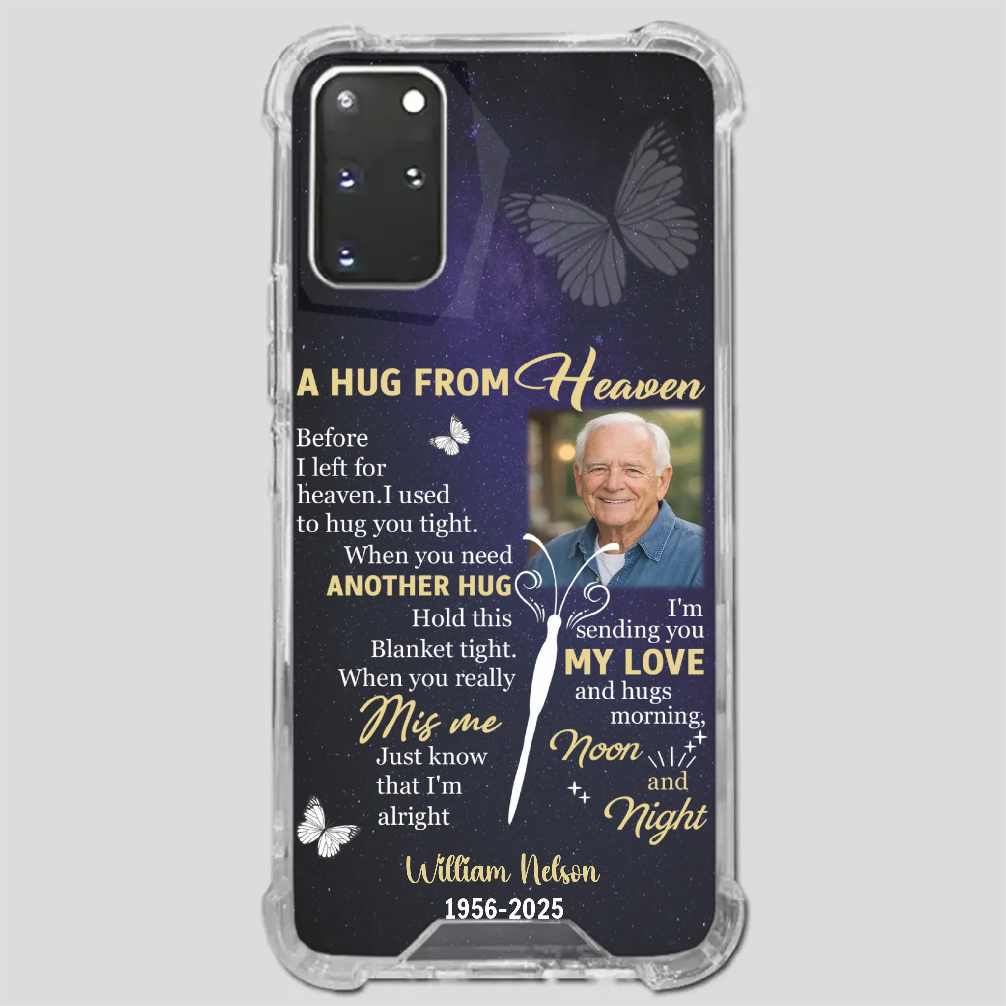 Heavenly Hug Grandpa Case – Personalized Memorial Gift Under the Night Sky - 89Prints