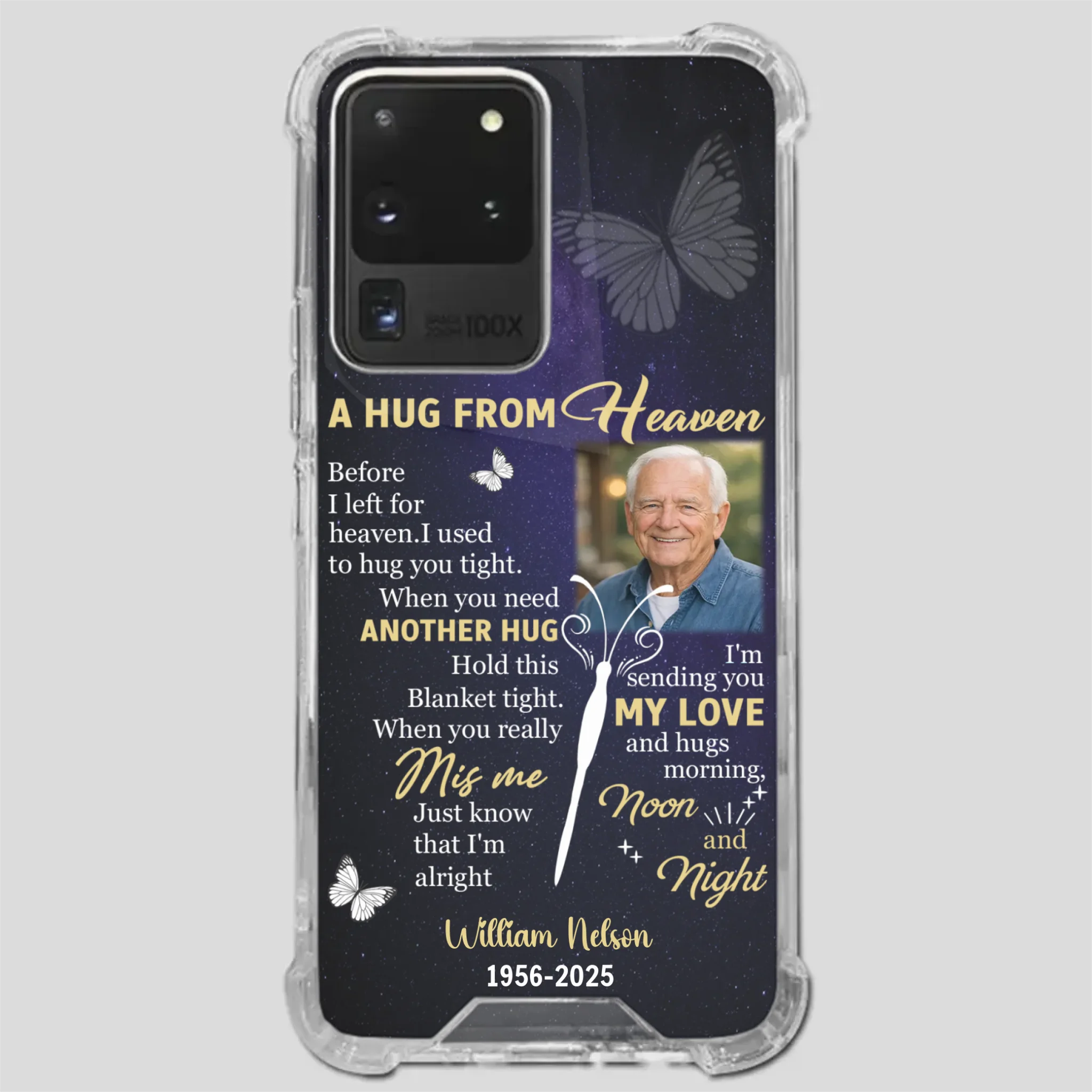 Heavenly Hug Grandpa Case – Personalized Memorial Gift Under the Night Sky - 89Prints