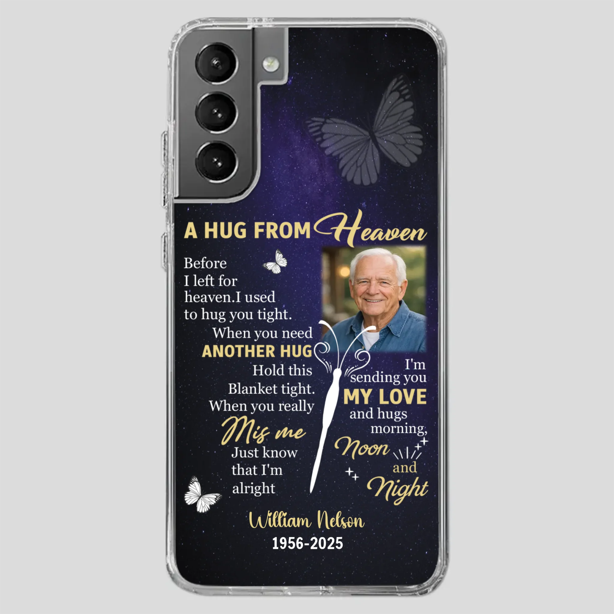 Heavenly Hug Grandpa Case – Personalized Memorial Gift Under the Night Sky - 89Prints