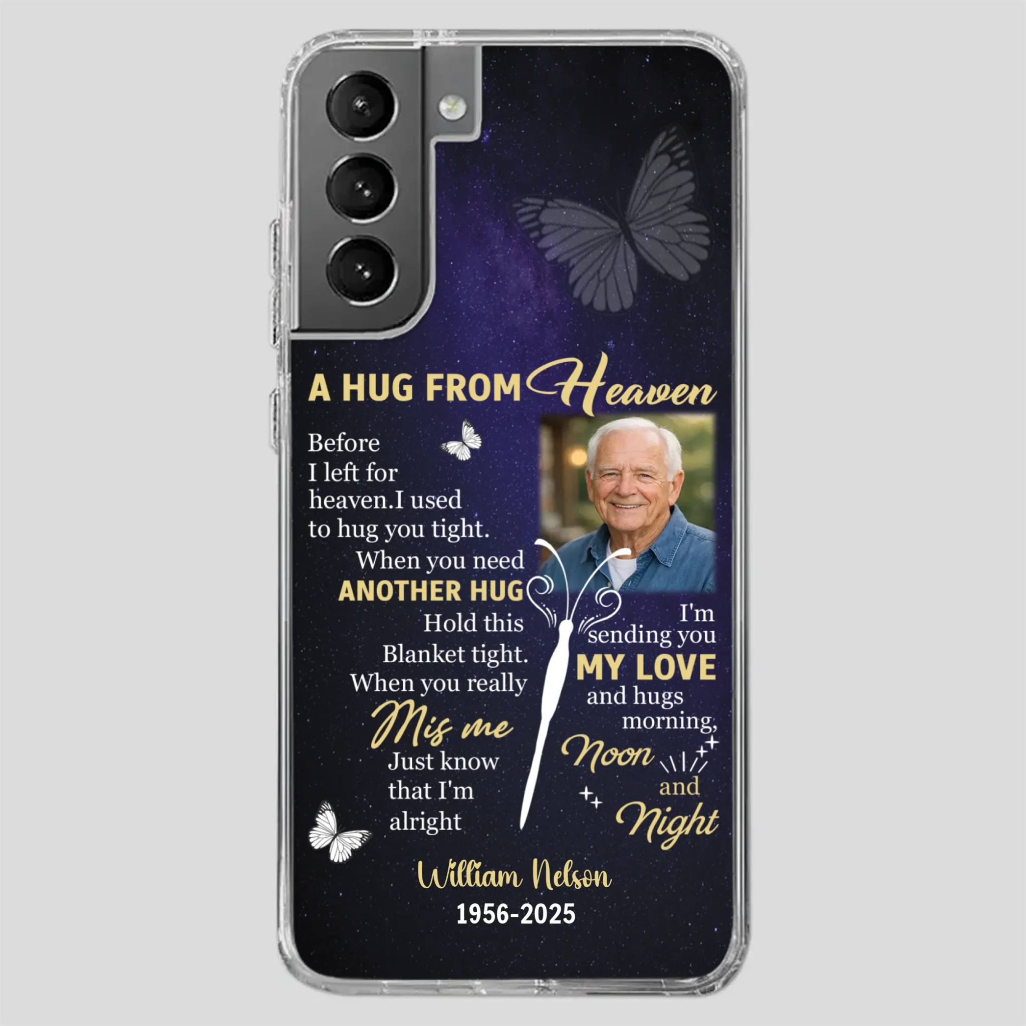 Heavenly Hug Grandpa Case – Personalized Memorial Gift Under the Night Sky - 89Prints