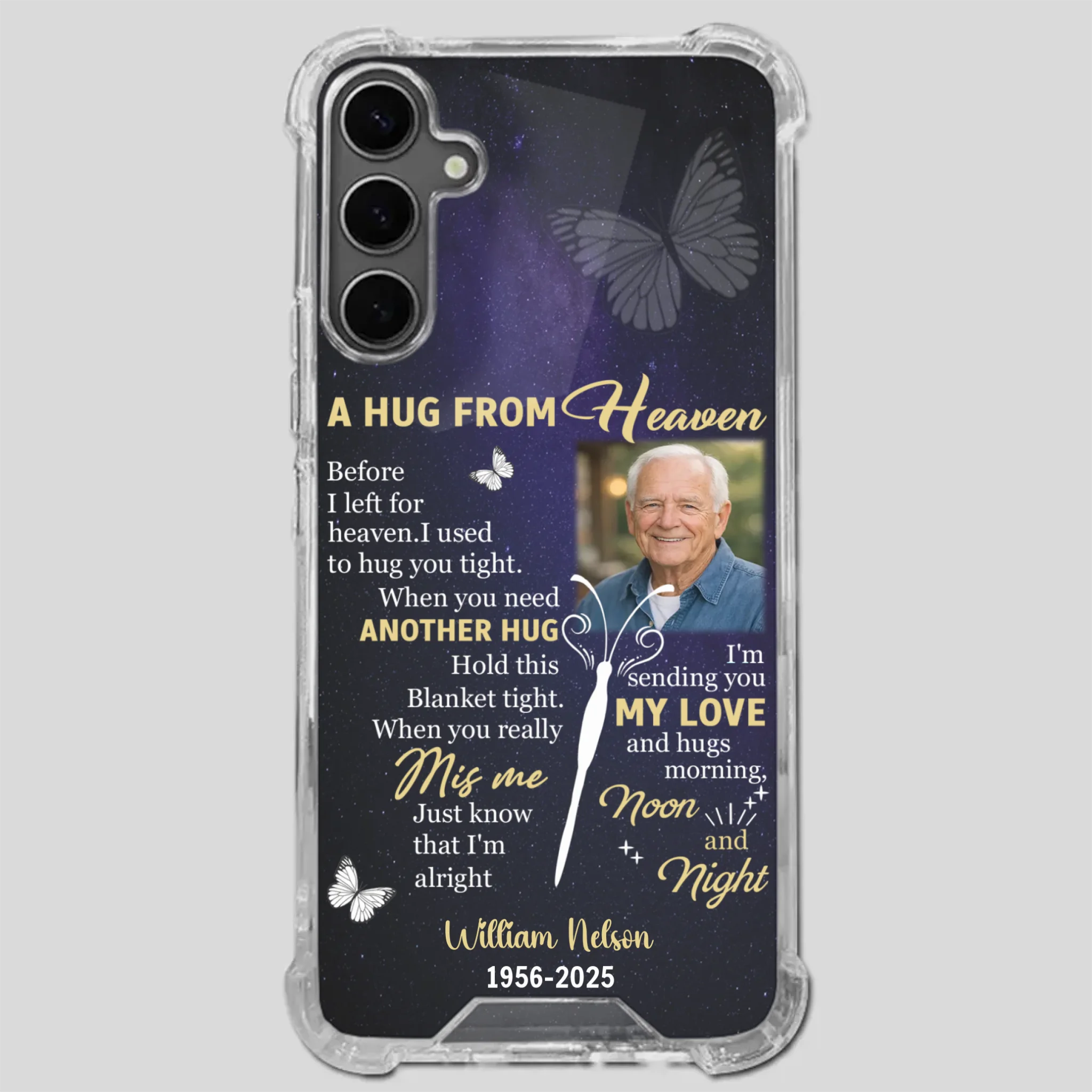 Heavenly Hug Grandpa Case – Personalized Memorial Gift Under the Night Sky - 89Prints