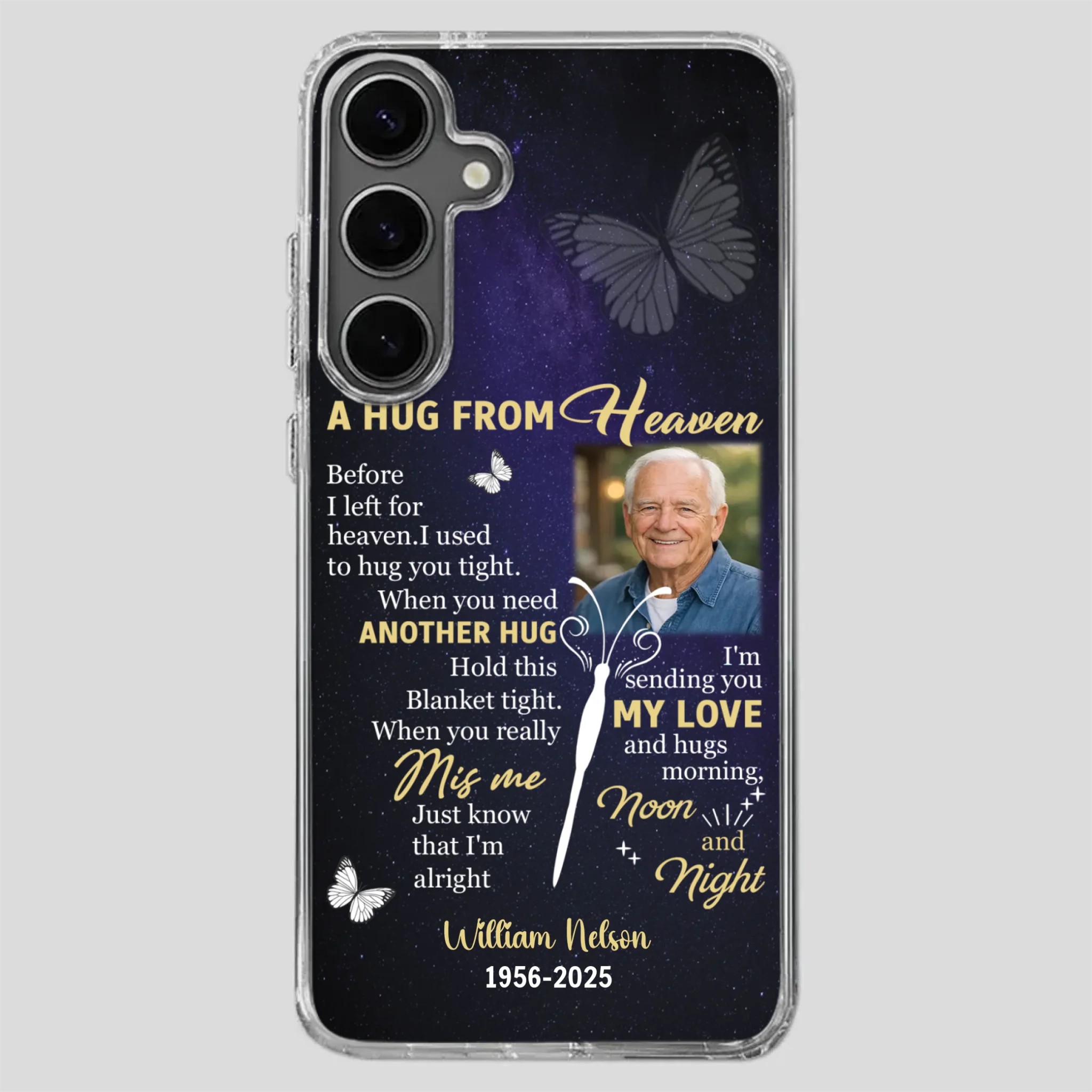 Heavenly Hug Grandpa Case – Personalized Memorial Gift Under the Night Sky - 89Prints