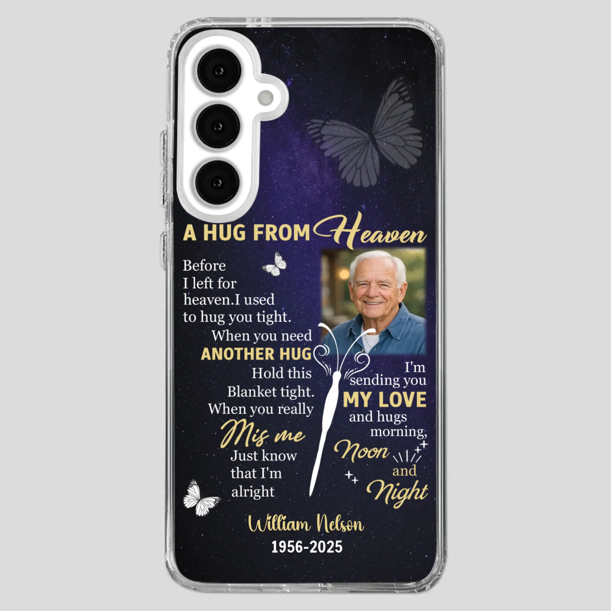 Heavenly Hug Grandpa Case – Personalized Memorial Gift Under the Night Sky - 89Prints