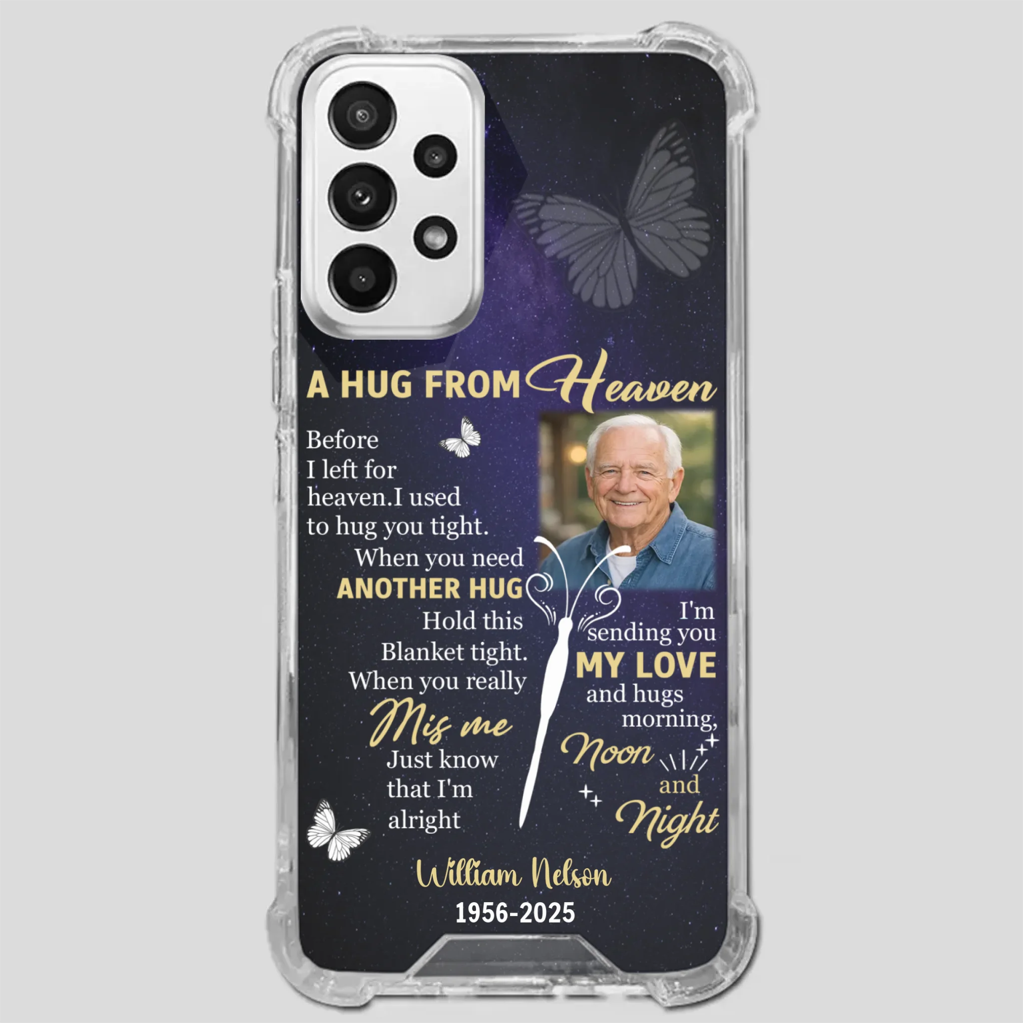 Heavenly Hug Grandpa Case – Personalized Memorial Gift Under the Night Sky - 89Prints