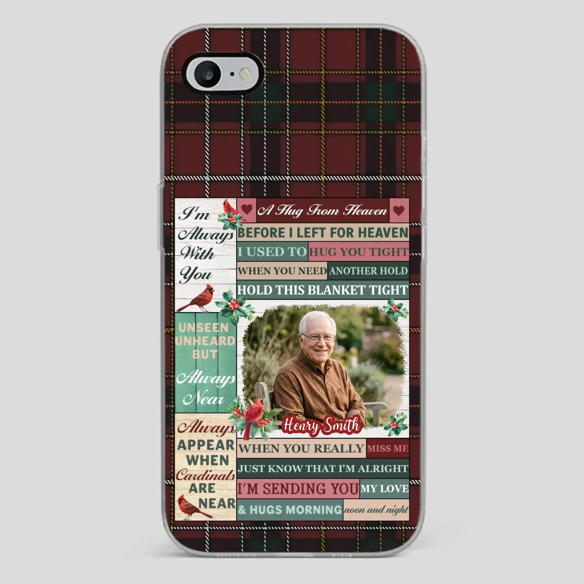 Personalized “I’m Always With You” Grandpa Phone Case – Cardinal Memorial Gift - 89Prints