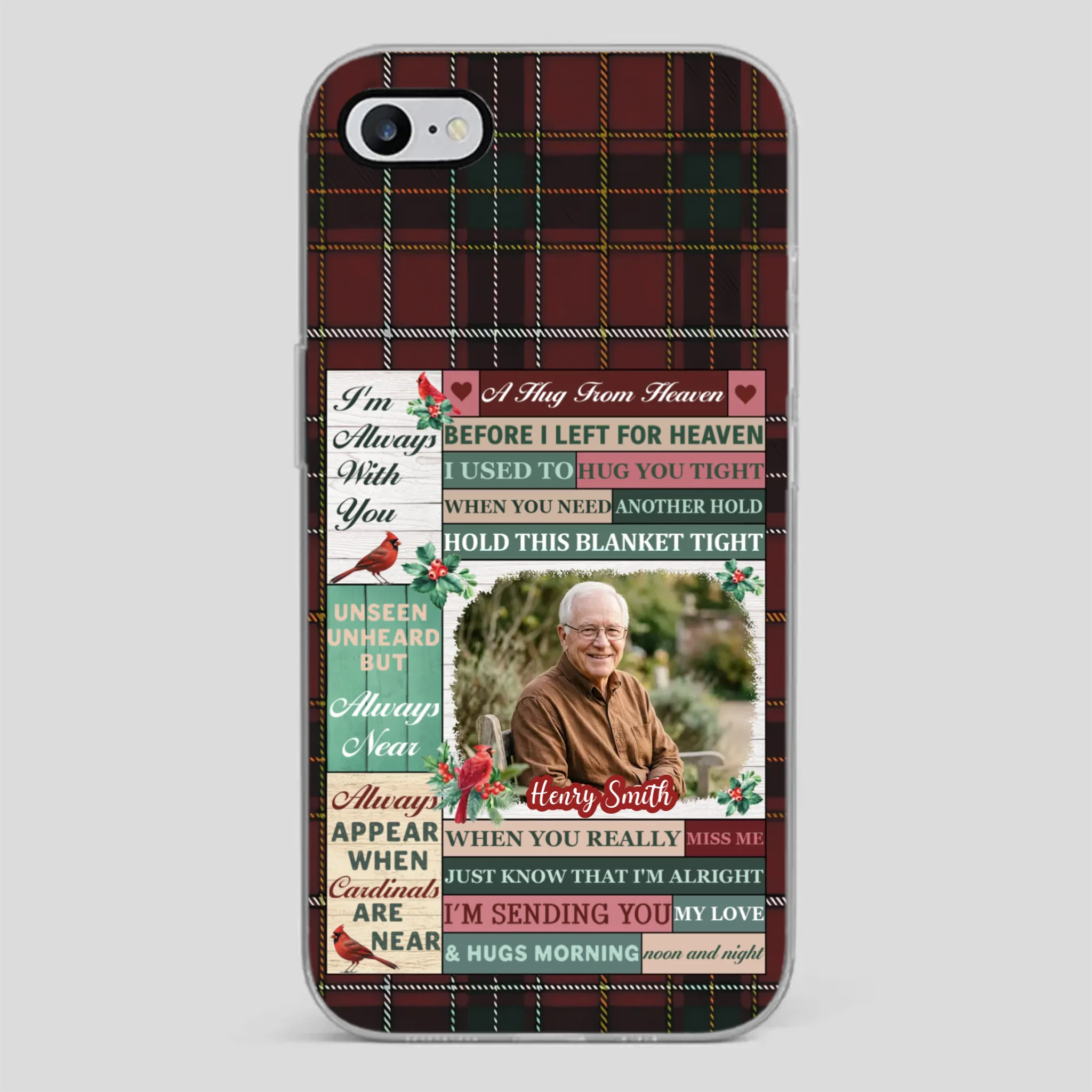 Personalized “I’m Always With You” Grandpa Phone Case – Cardinal Memorial Gift - 89Prints