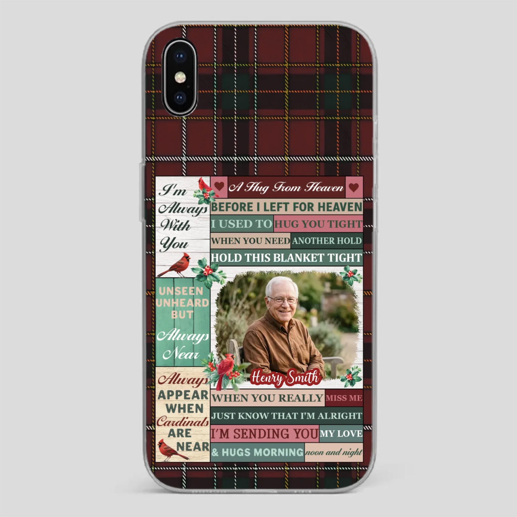 Personalized “I’m Always With You” Grandpa Phone Case – Cardinal Memorial Gift - 89Prints