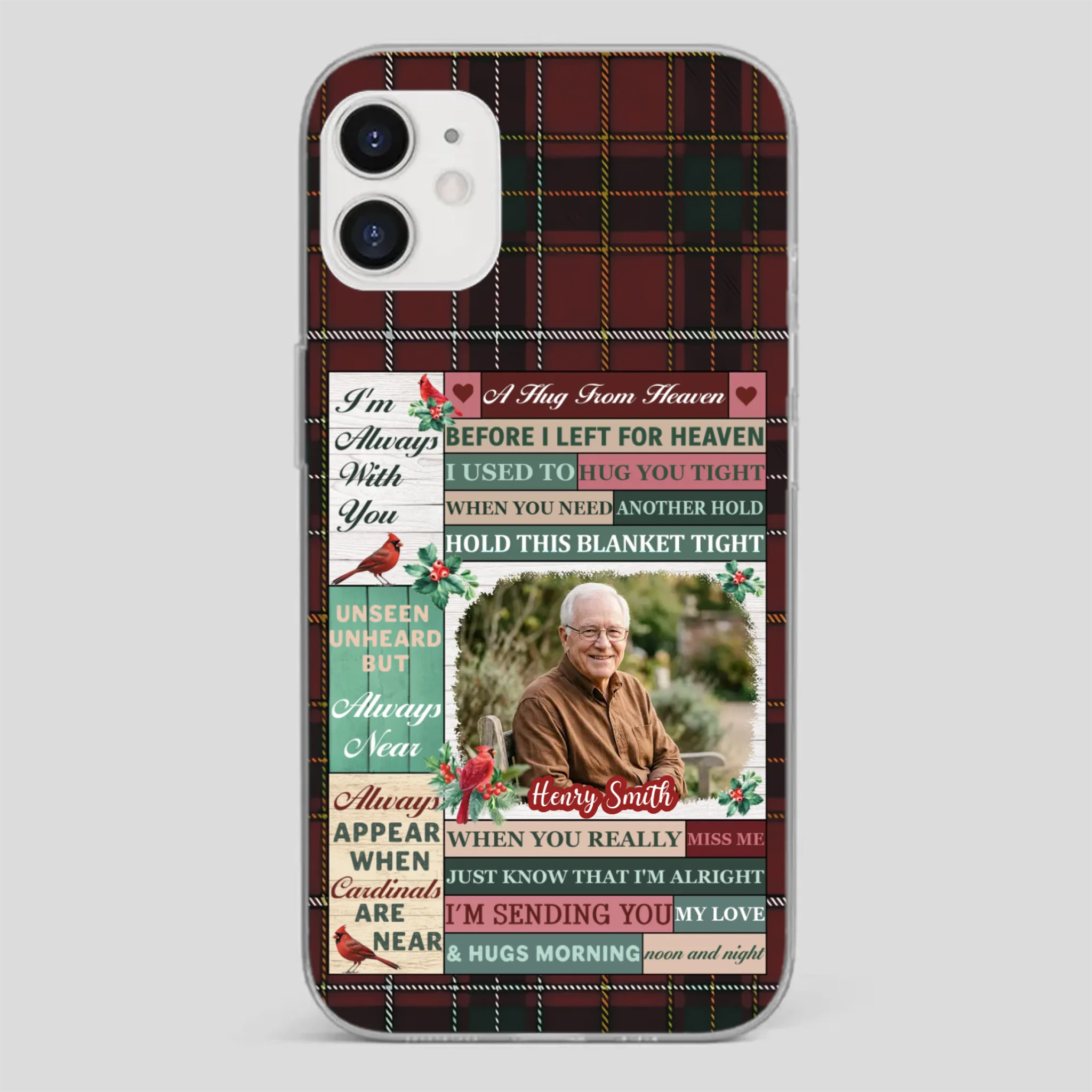 Personalized “I’m Always With You” Grandpa Phone Case – Cardinal Memorial Gift - 89Prints