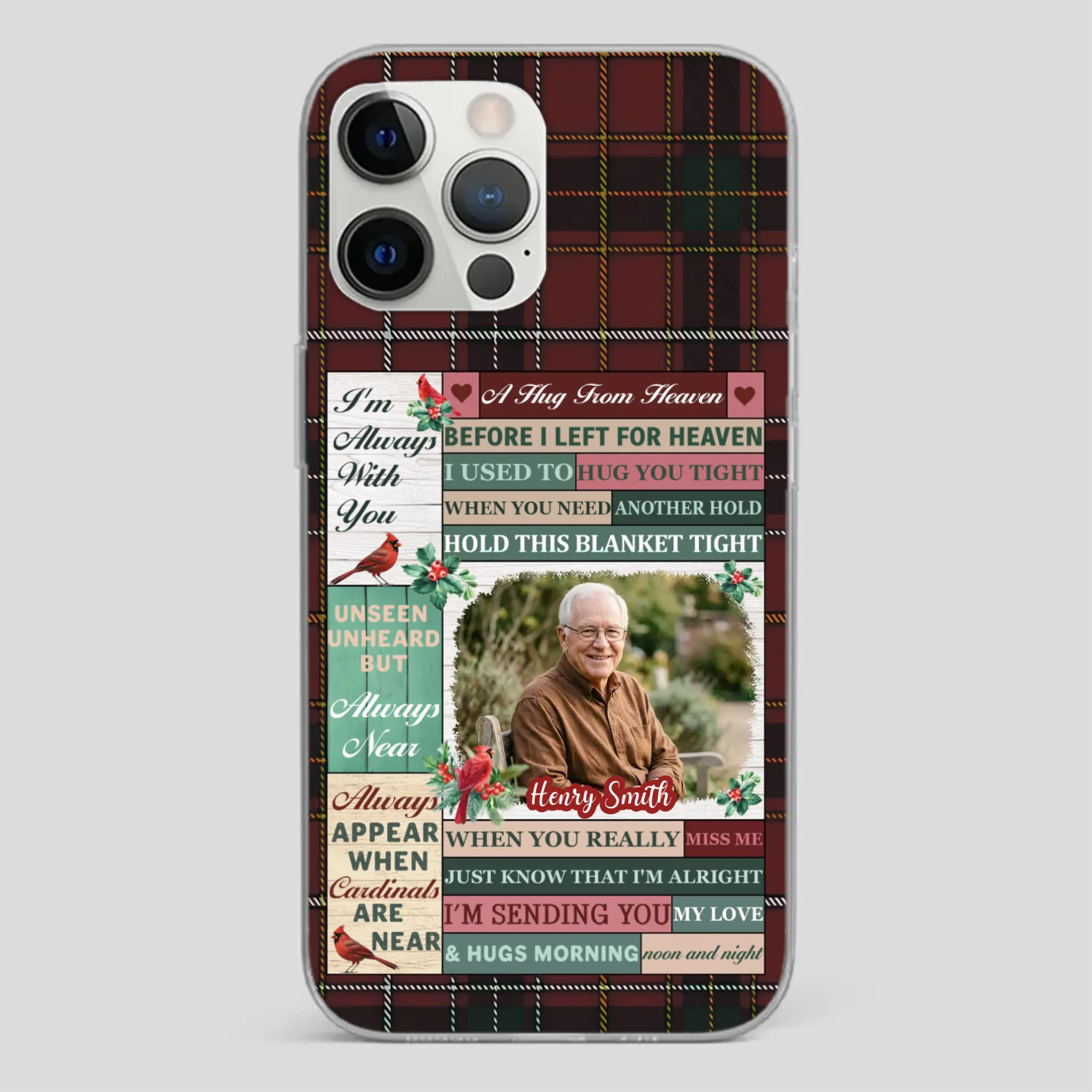 Personalized “I’m Always With You” Grandpa Phone Case – Cardinal Memorial Gift - 89Prints