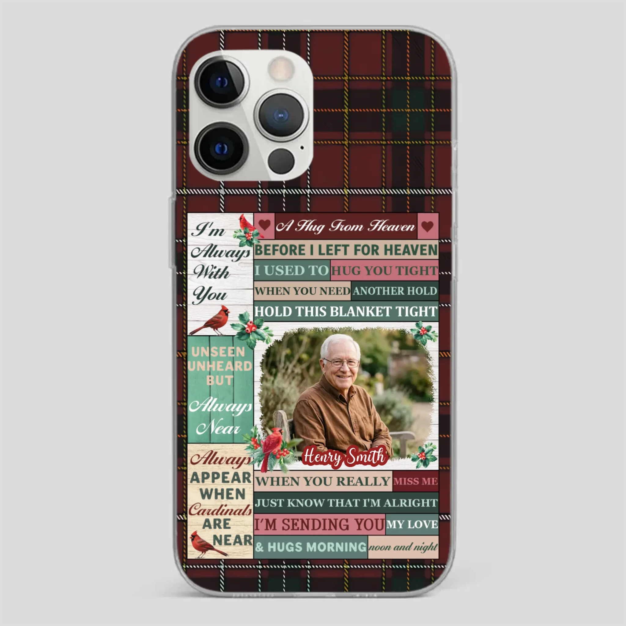 Personalized “I’m Always With You” Grandpa Phone Case – Cardinal Memorial Gift - 89Prints