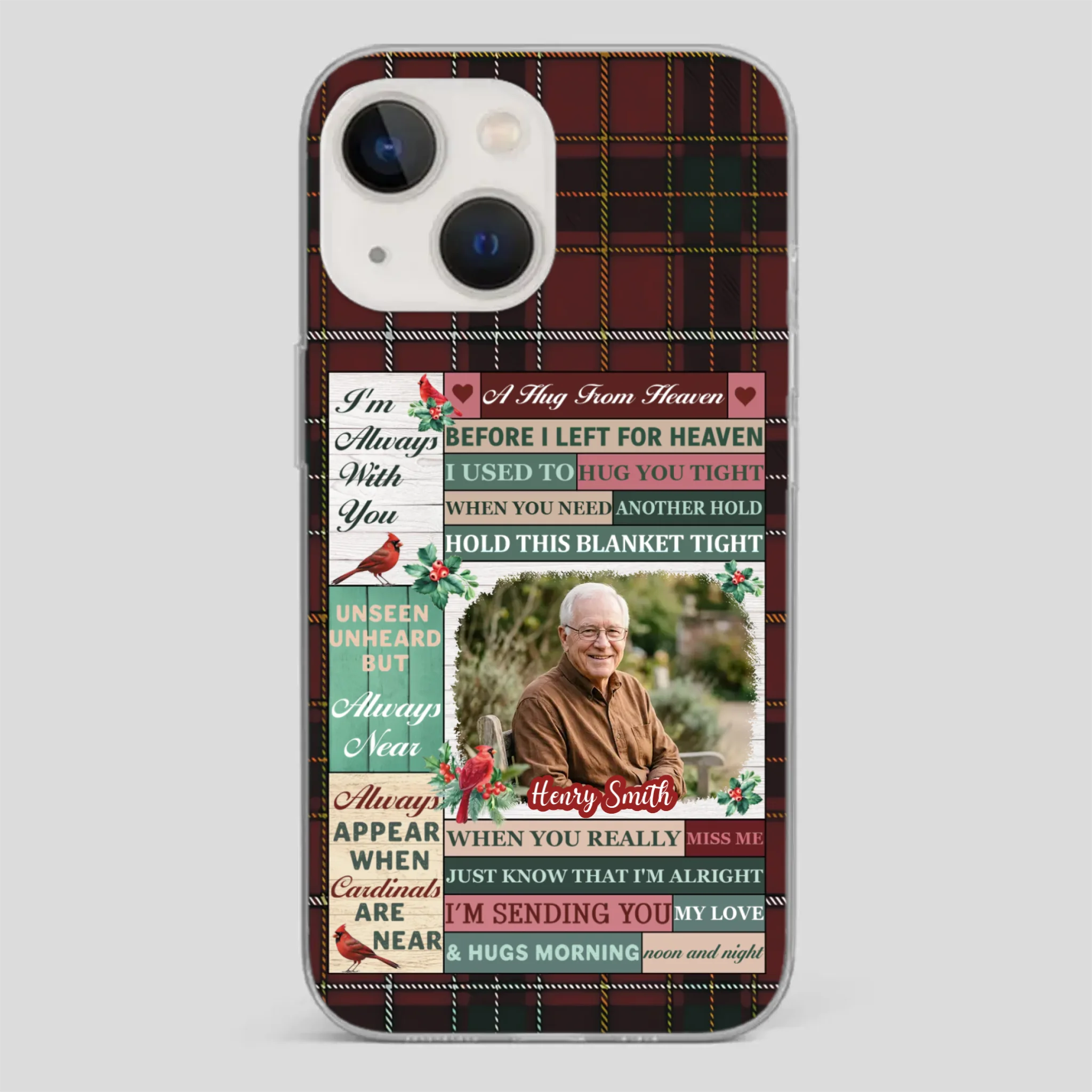 Personalized “I’m Always With You” Grandpa Phone Case – Cardinal Memorial Gift - 89Prints