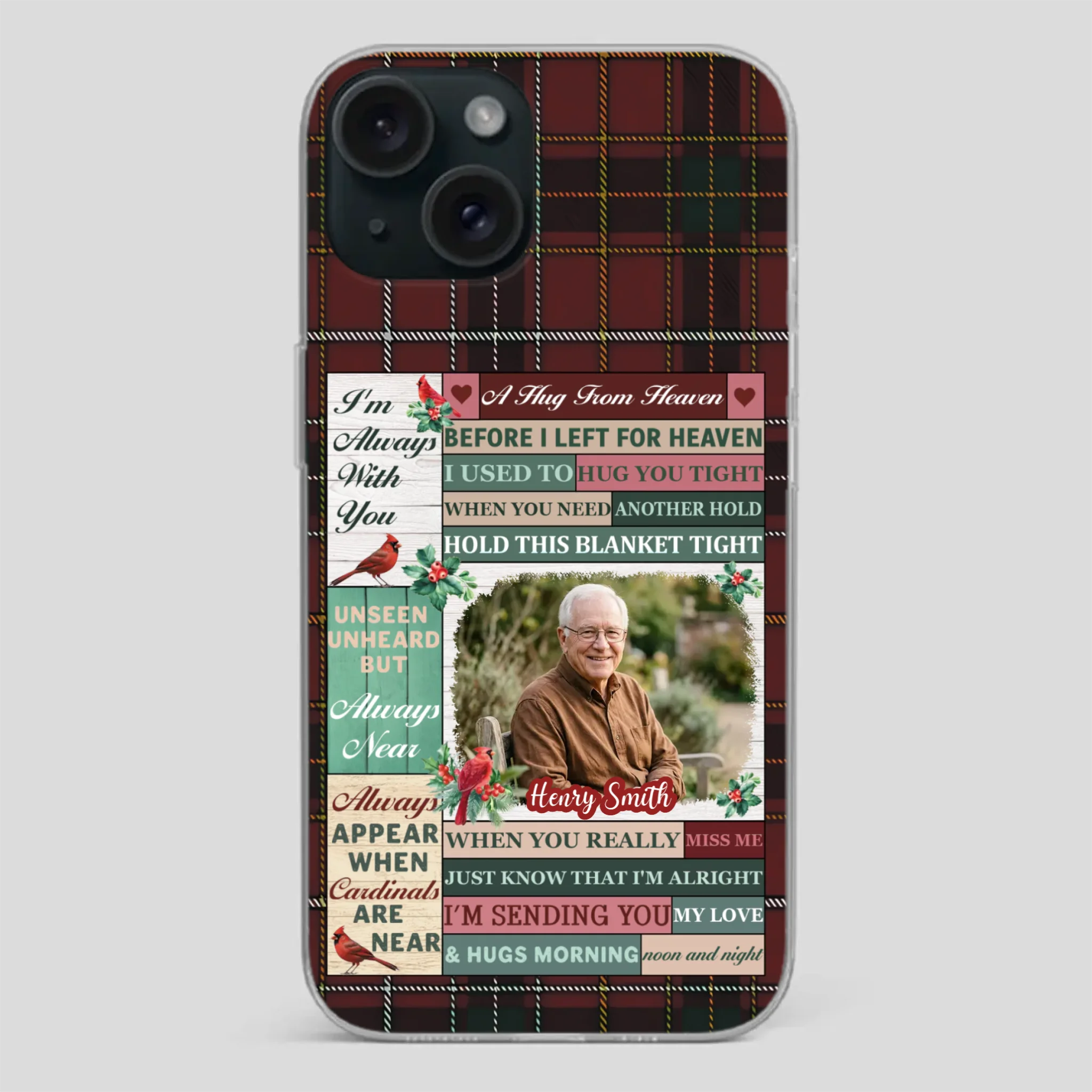 Personalized “I’m Always With You” Grandpa Phone Case – Cardinal Memorial Gift - 89Prints