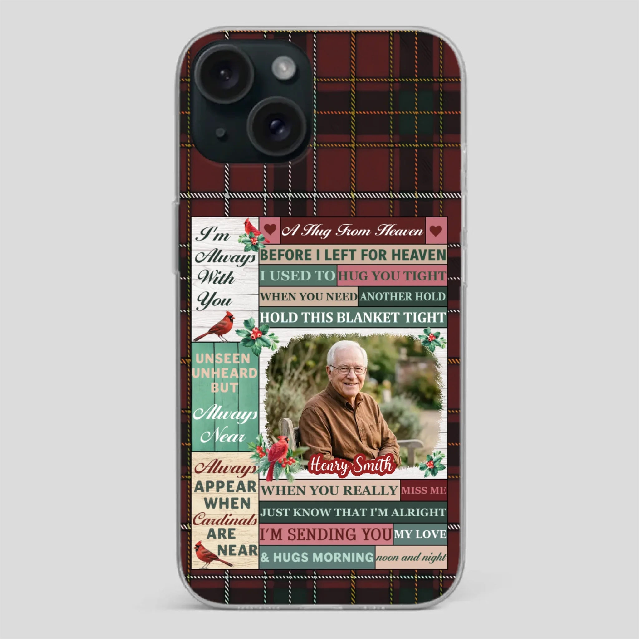 Personalized “I’m Always With You” Grandpa Phone Case – Cardinal Memorial Gift - 89Prints