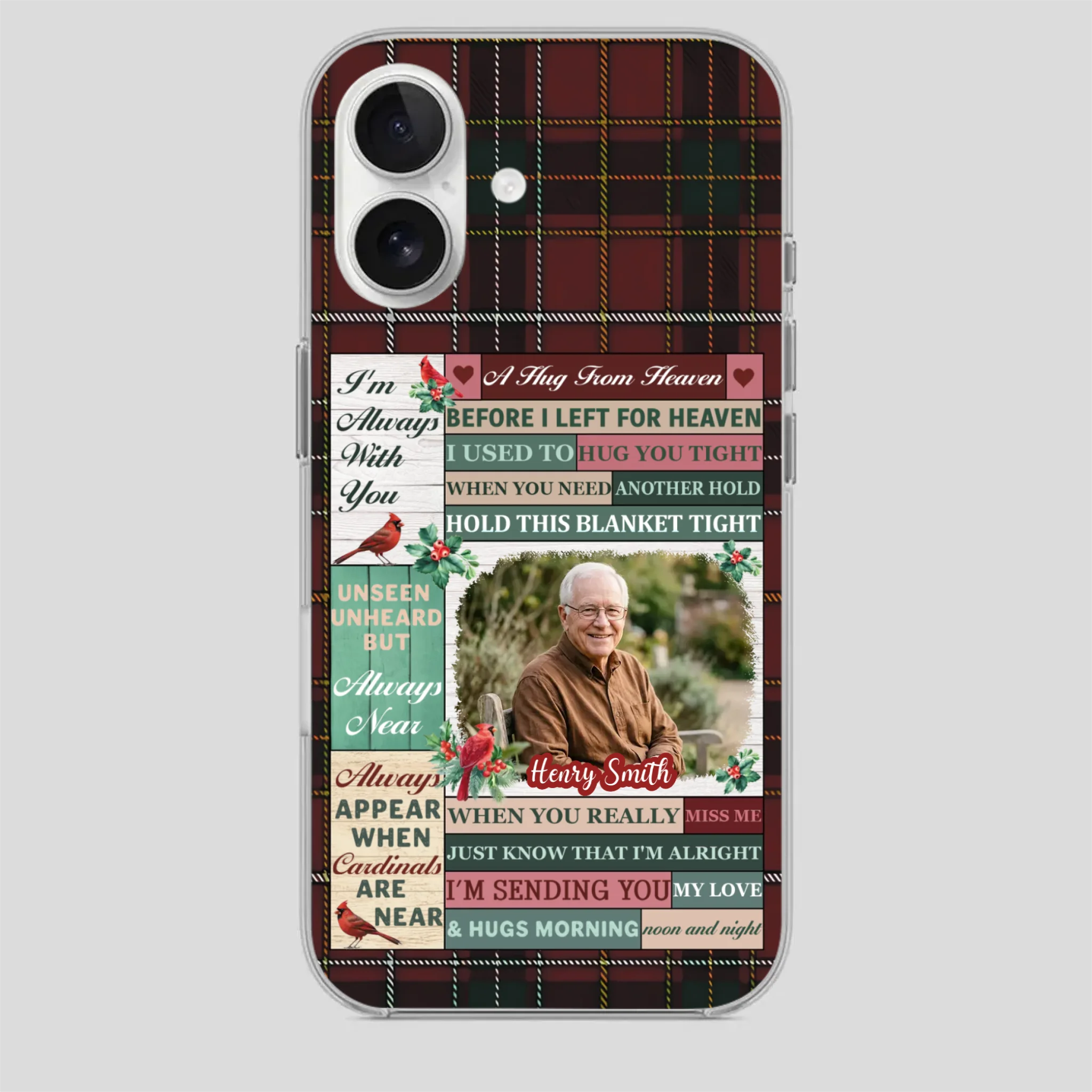 Personalized “I’m Always With You” Grandpa Phone Case – Cardinal Memorial Gift - 89Prints