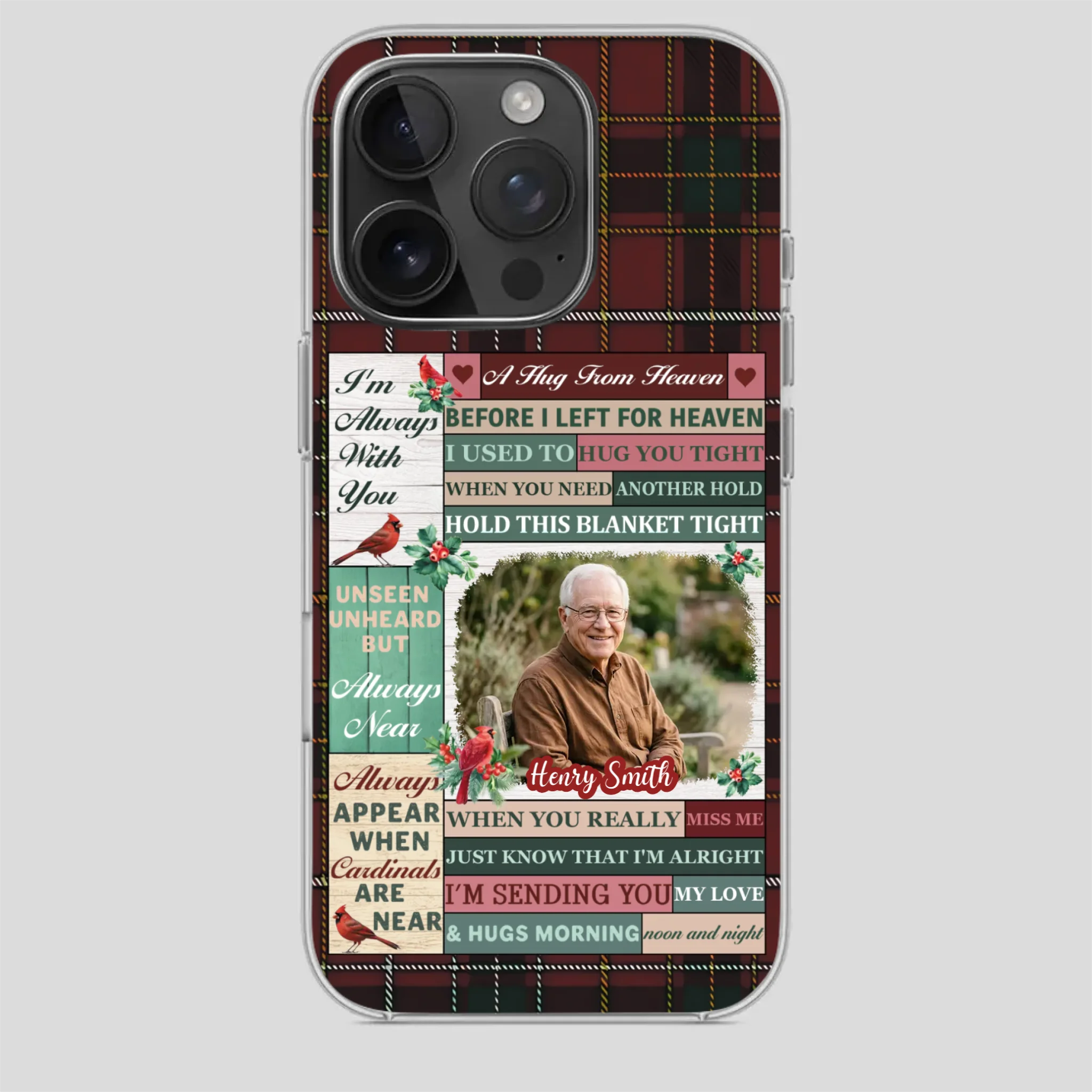 Personalized “I’m Always With You” Grandpa Phone Case – Cardinal Memorial Gift - 89Prints