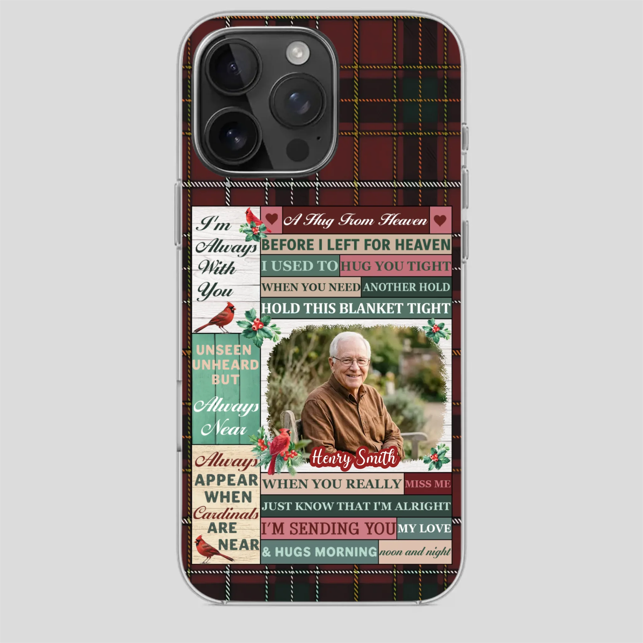 Personalized “I’m Always With You” Grandpa Phone Case – Cardinal Memorial Gift - 89Prints