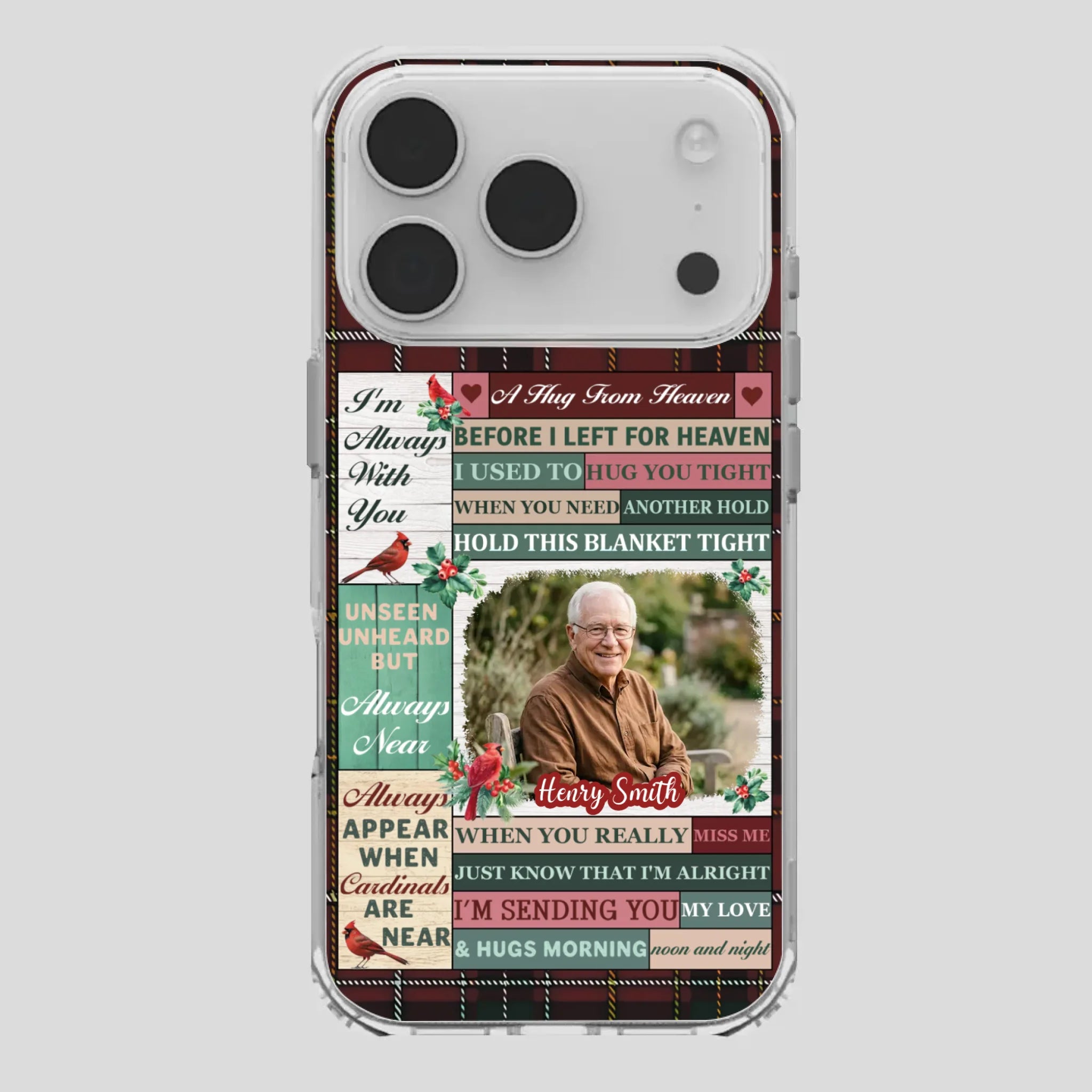 Personalized “I’m Always With You” Grandpa Phone Case – Cardinal Memorial Gift - 89Prints