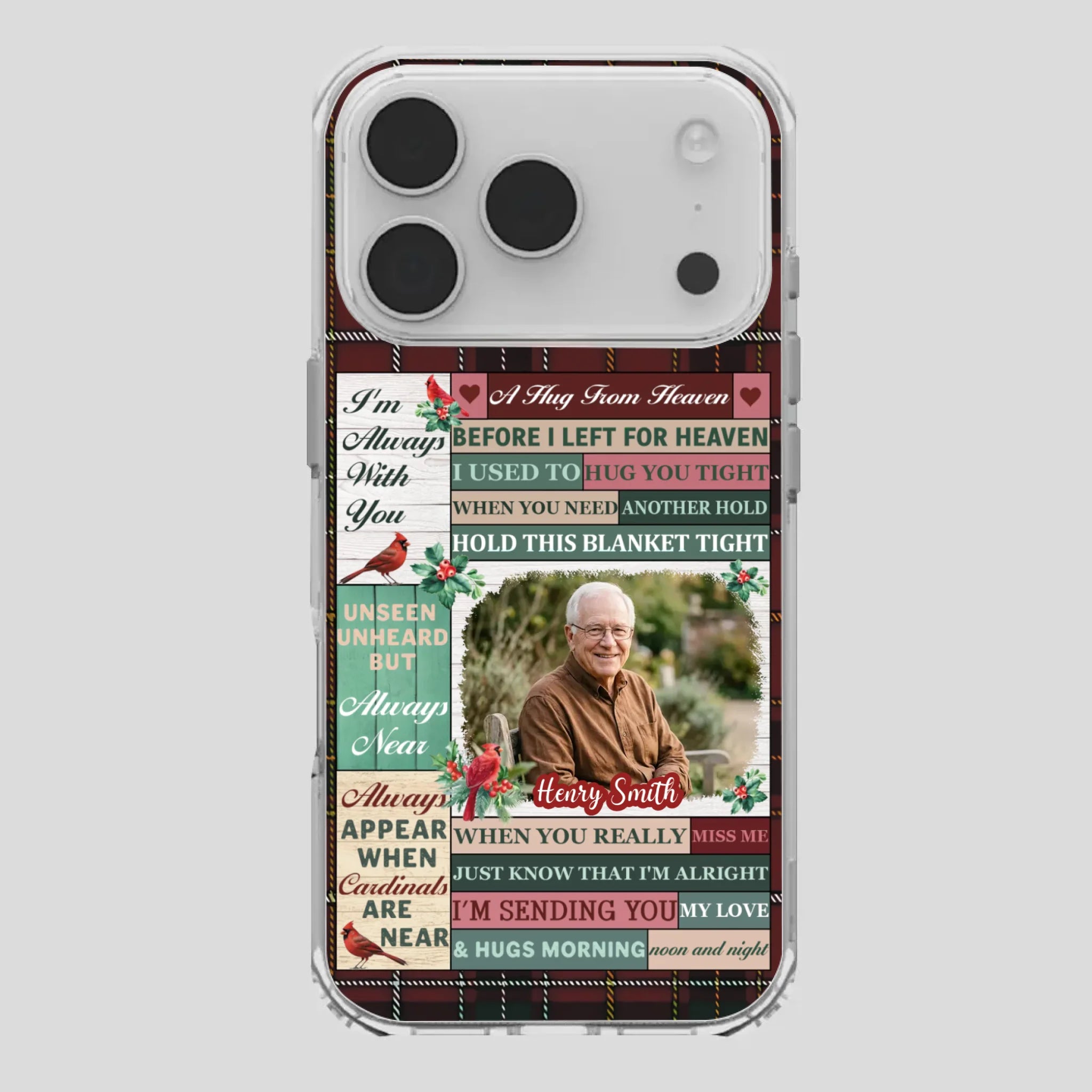 Personalized “I’m Always With You” Grandpa Phone Case – Cardinal Memorial Gift - 89Prints