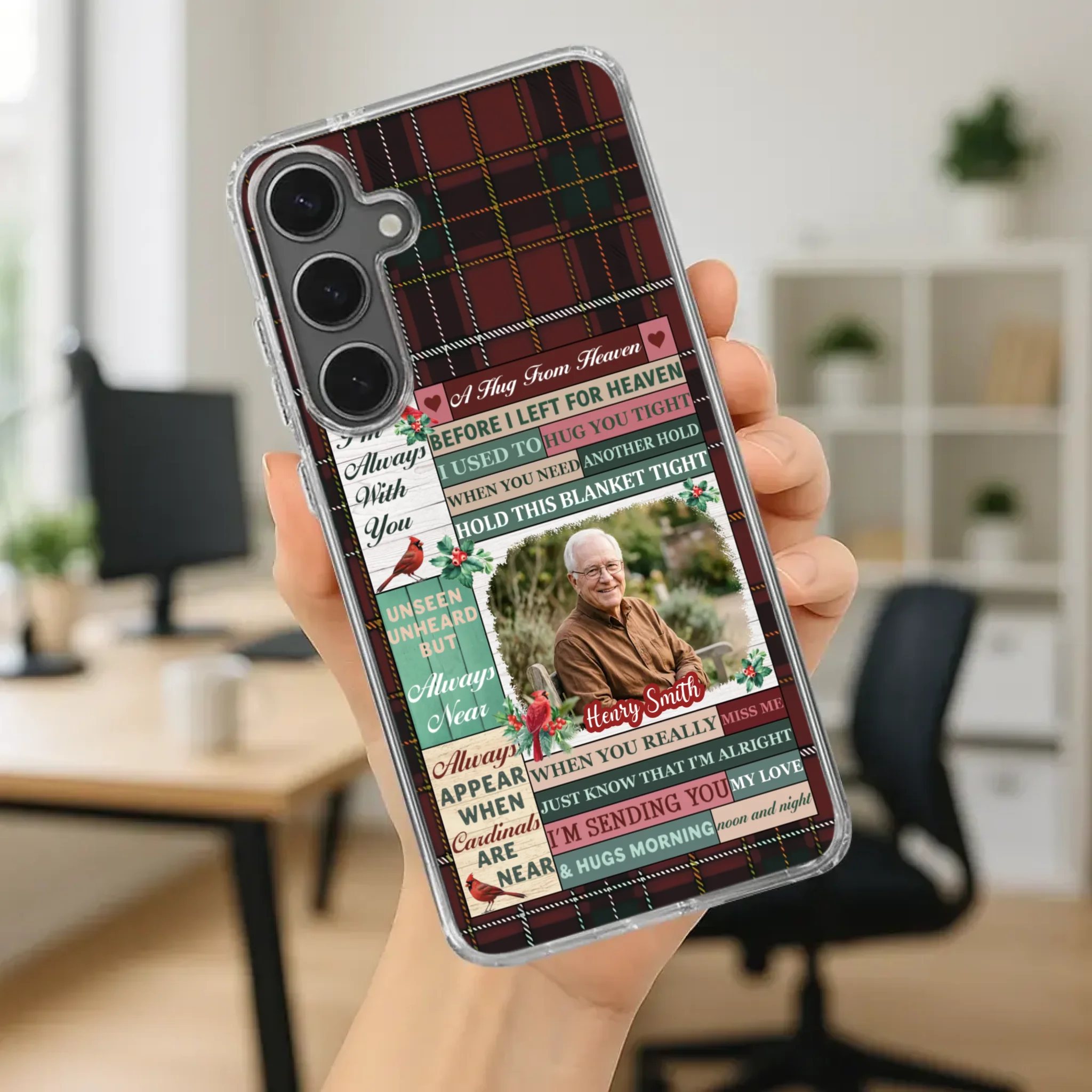 Personalized “I’m Always With You” Grandpa Phone Case – Cardinal Memorial Gift - 89Prints