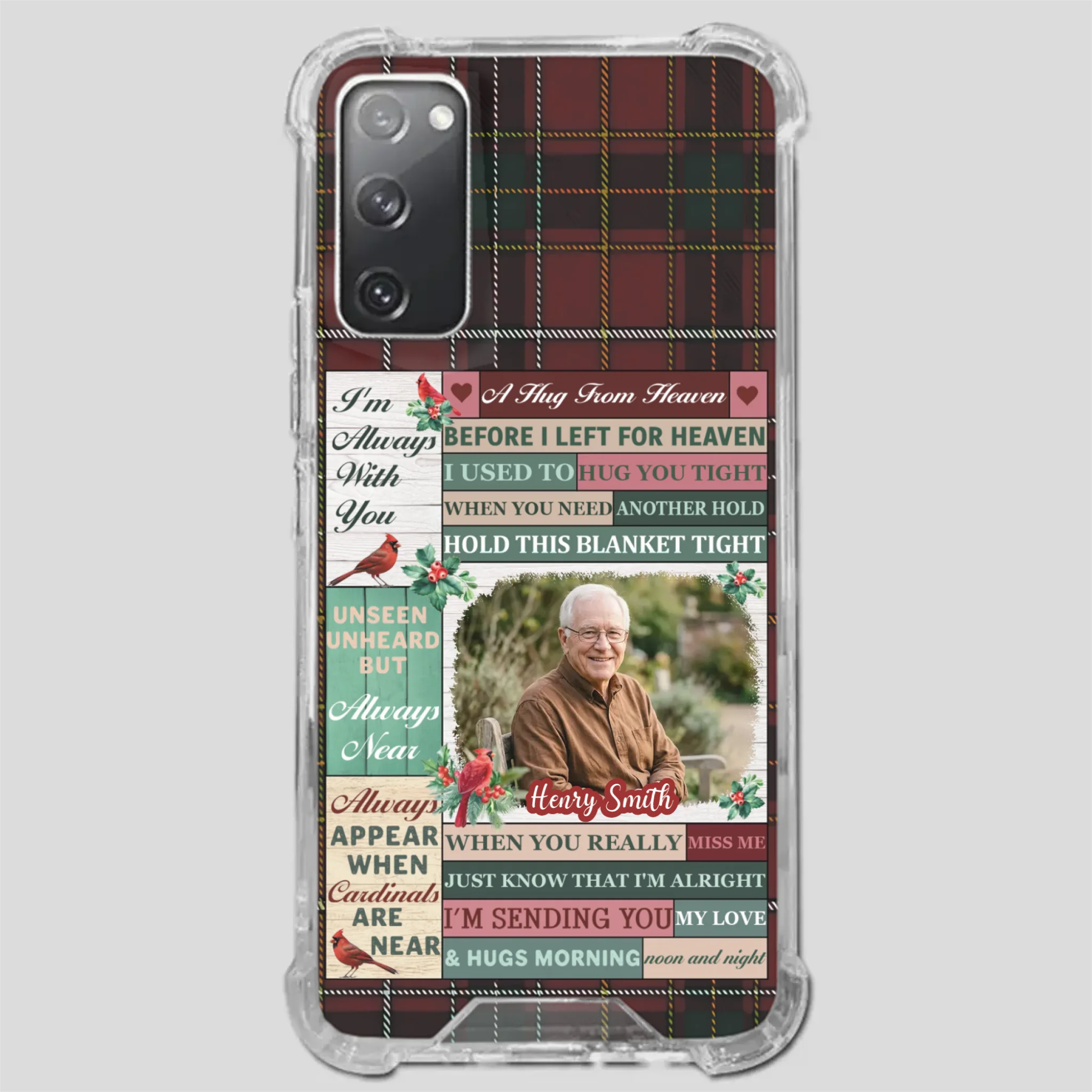 Personalized “I’m Always With You” Grandpa Phone Case – Cardinal Memorial Gift - 89Prints