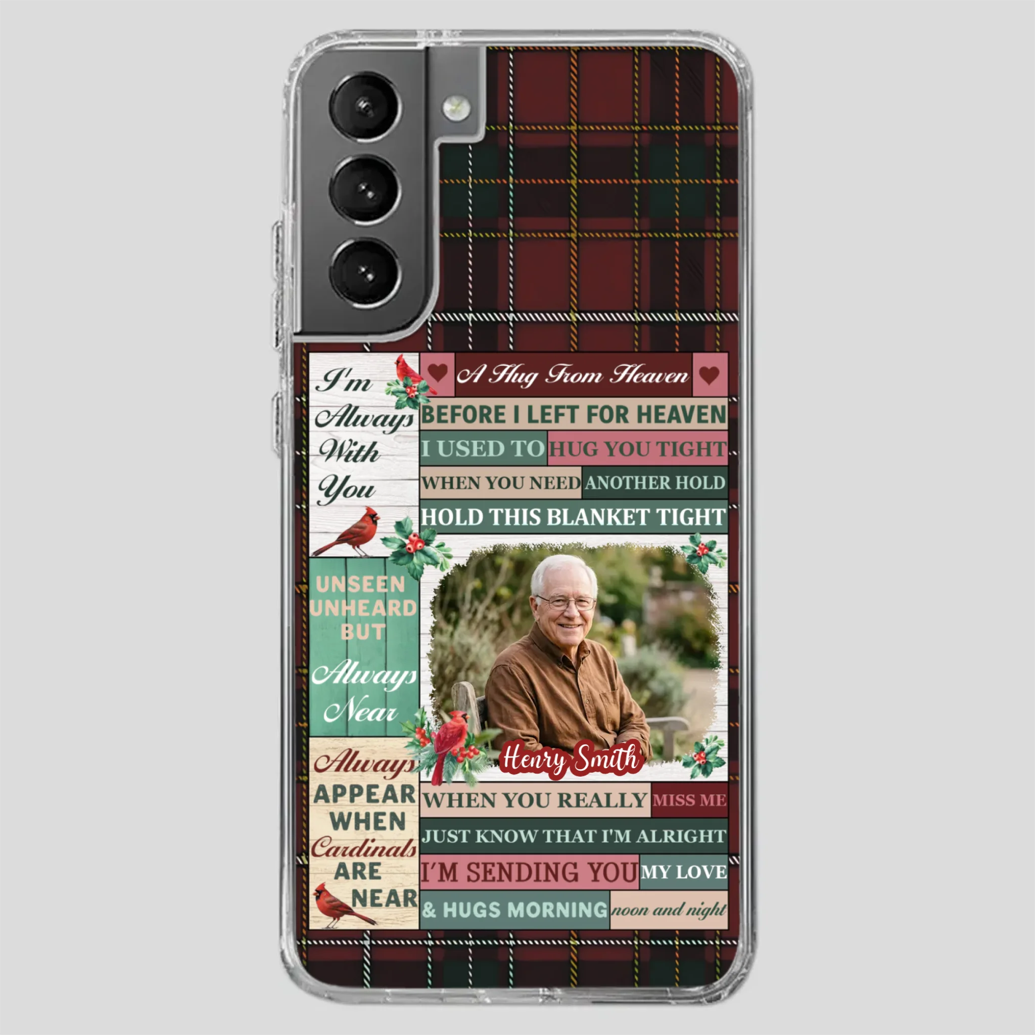 Personalized “I’m Always With You” Grandpa Phone Case – Cardinal Memorial Gift - 89Prints