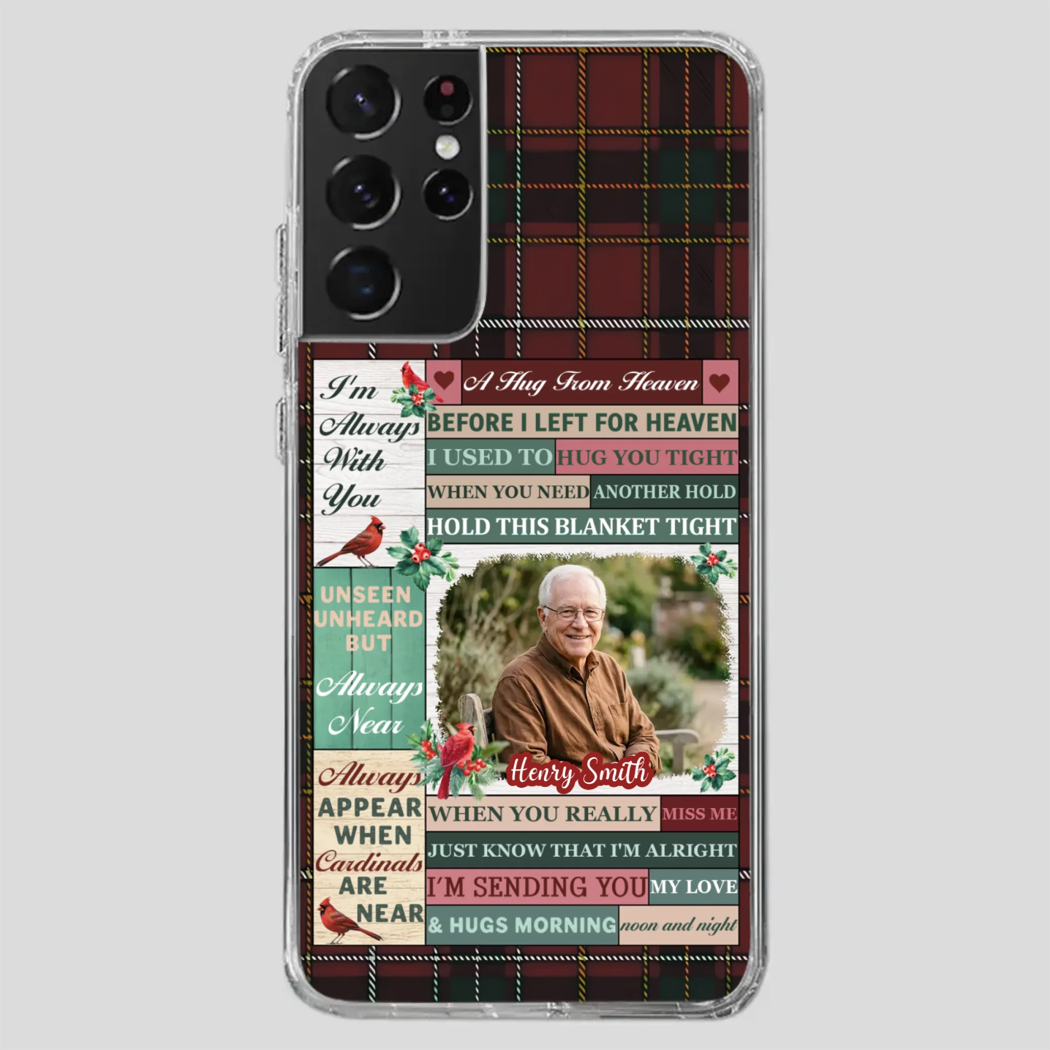 Personalized “I’m Always With You” Grandpa Phone Case – Cardinal Memorial Gift - 89Prints
