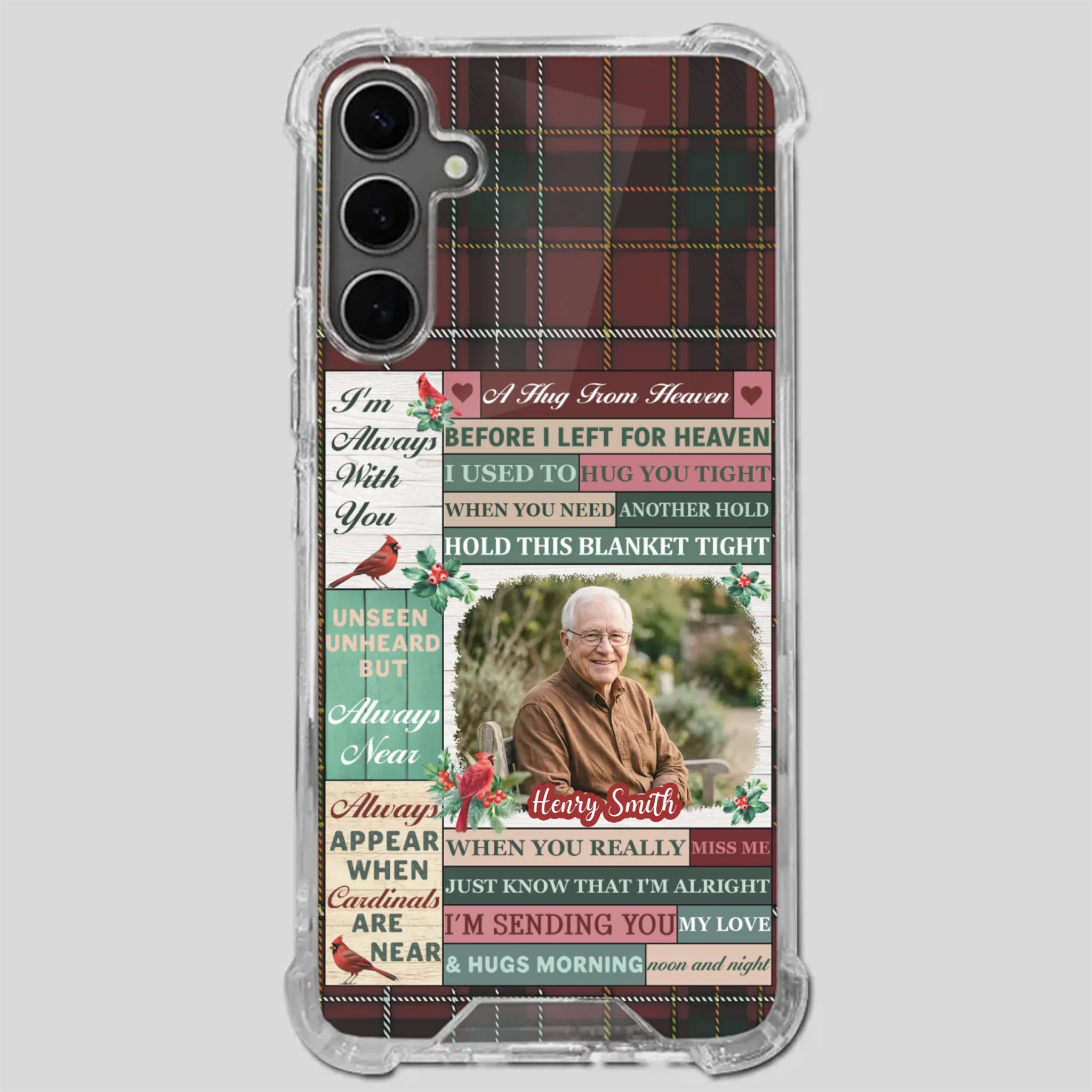 Personalized “I’m Always With You” Grandpa Phone Case – Cardinal Memorial Gift - 89Prints