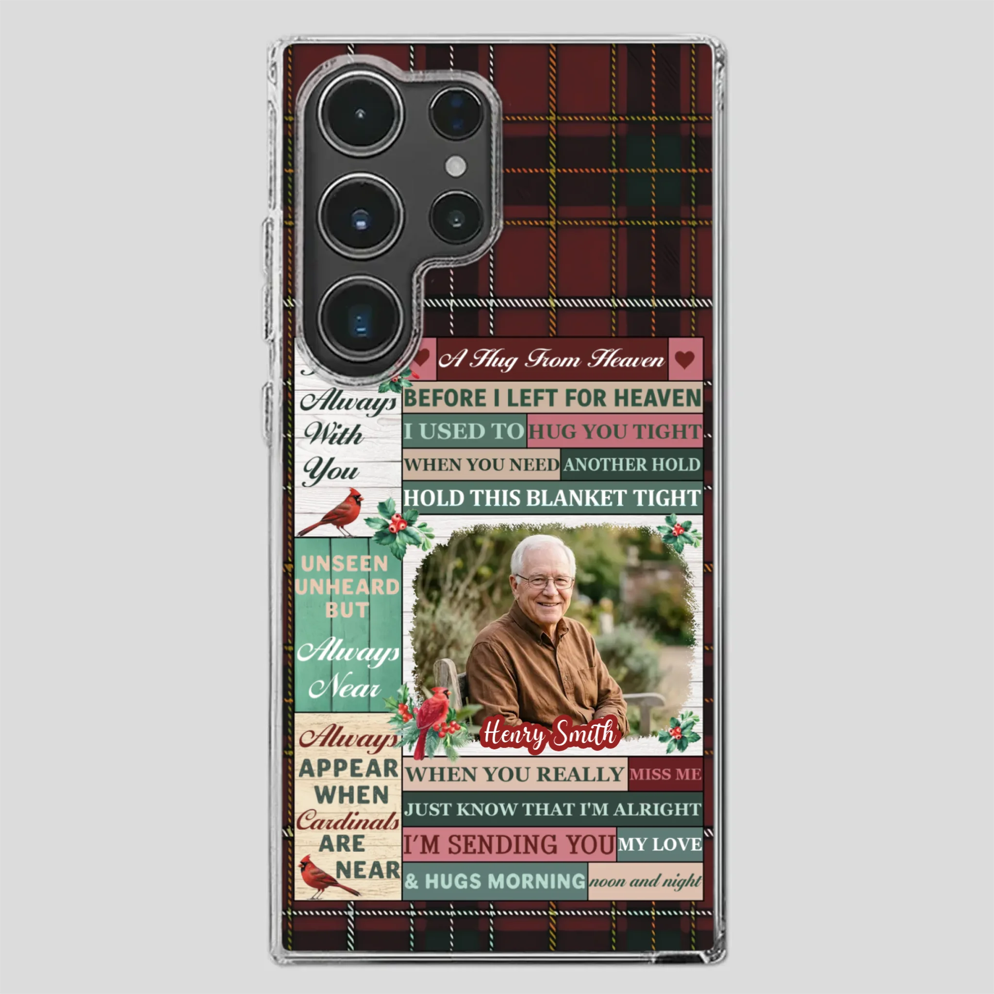 Personalized “I’m Always With You” Grandpa Phone Case – Cardinal Memorial Gift - 89Prints