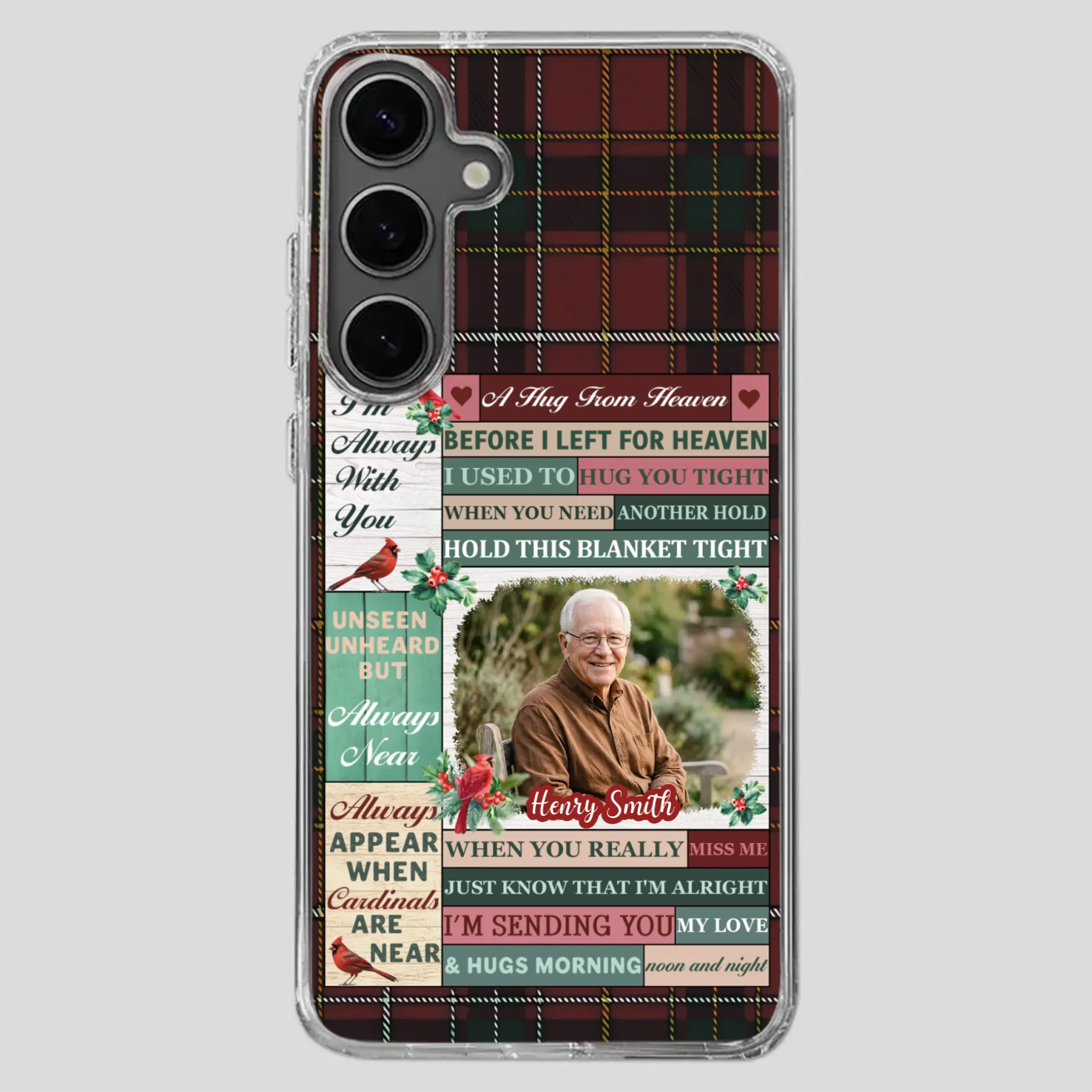 Personalized “I’m Always With You” Grandpa Phone Case – Cardinal Memorial Gift - 89Prints