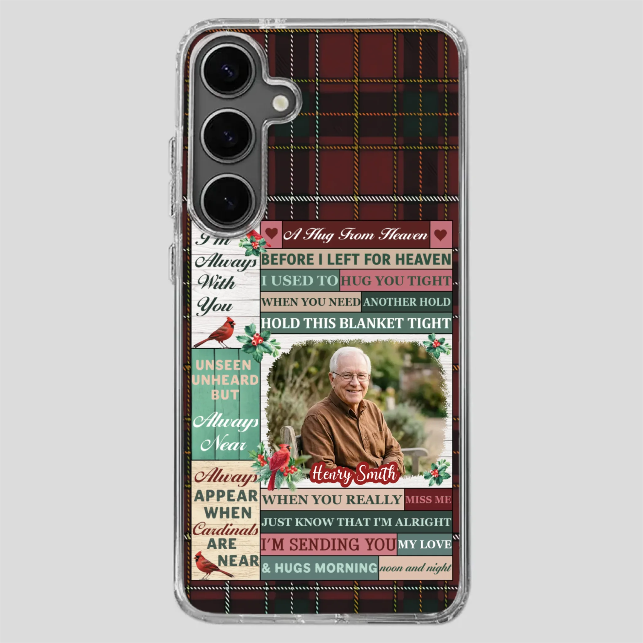 Personalized “I’m Always With You” Grandpa Phone Case – Cardinal Memorial Gift - 89Prints