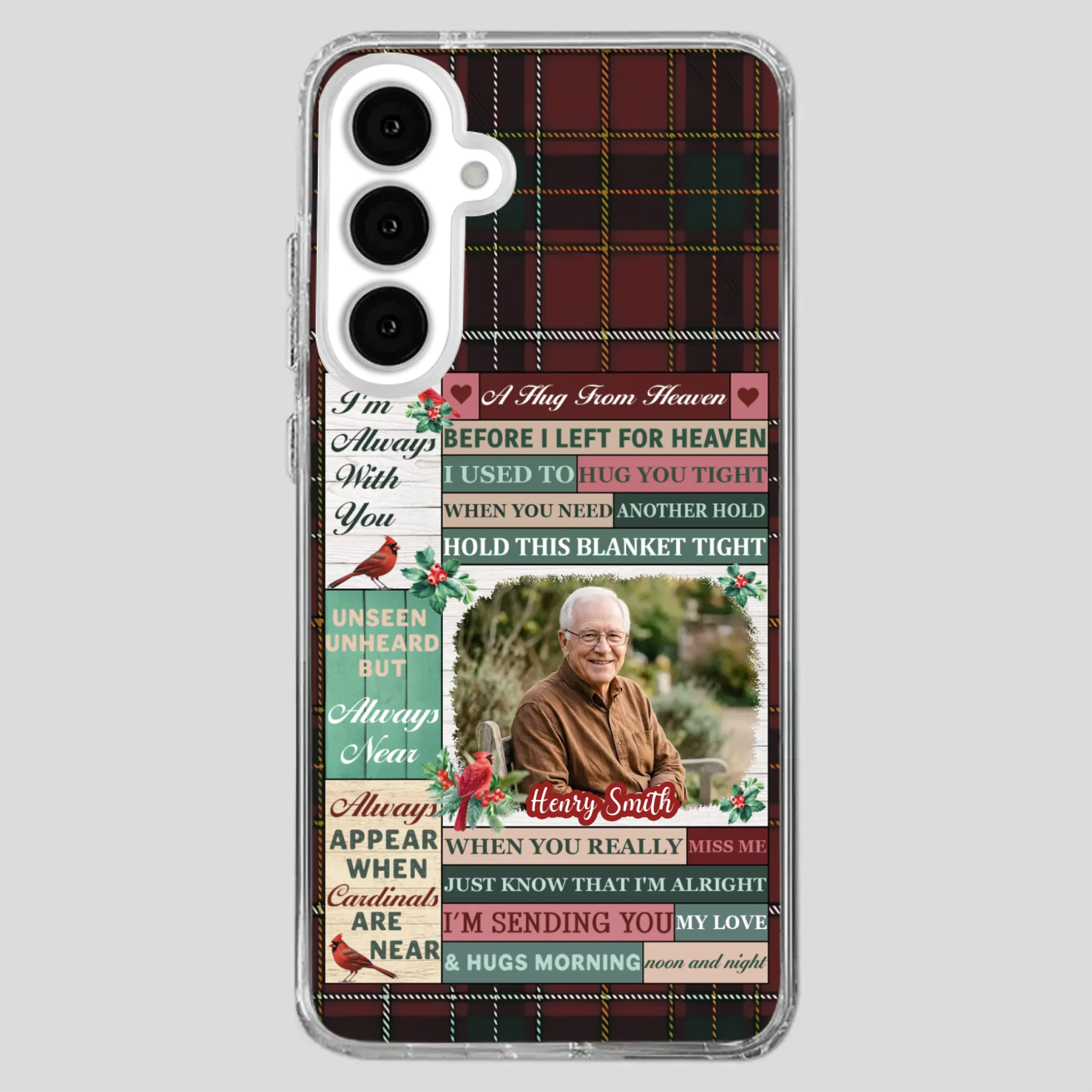 Personalized “I’m Always With You” Grandpa Phone Case – Cardinal Memorial Gift - 89Prints