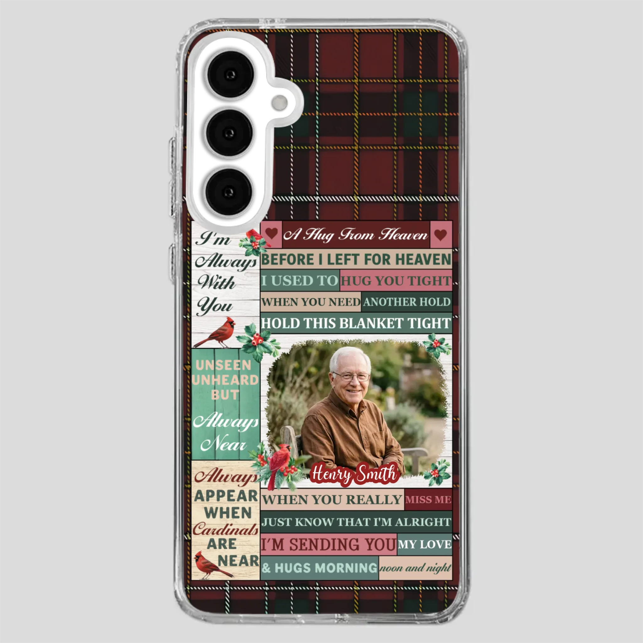 Personalized “I’m Always With You” Grandpa Phone Case – Cardinal Memorial Gift - 89Prints