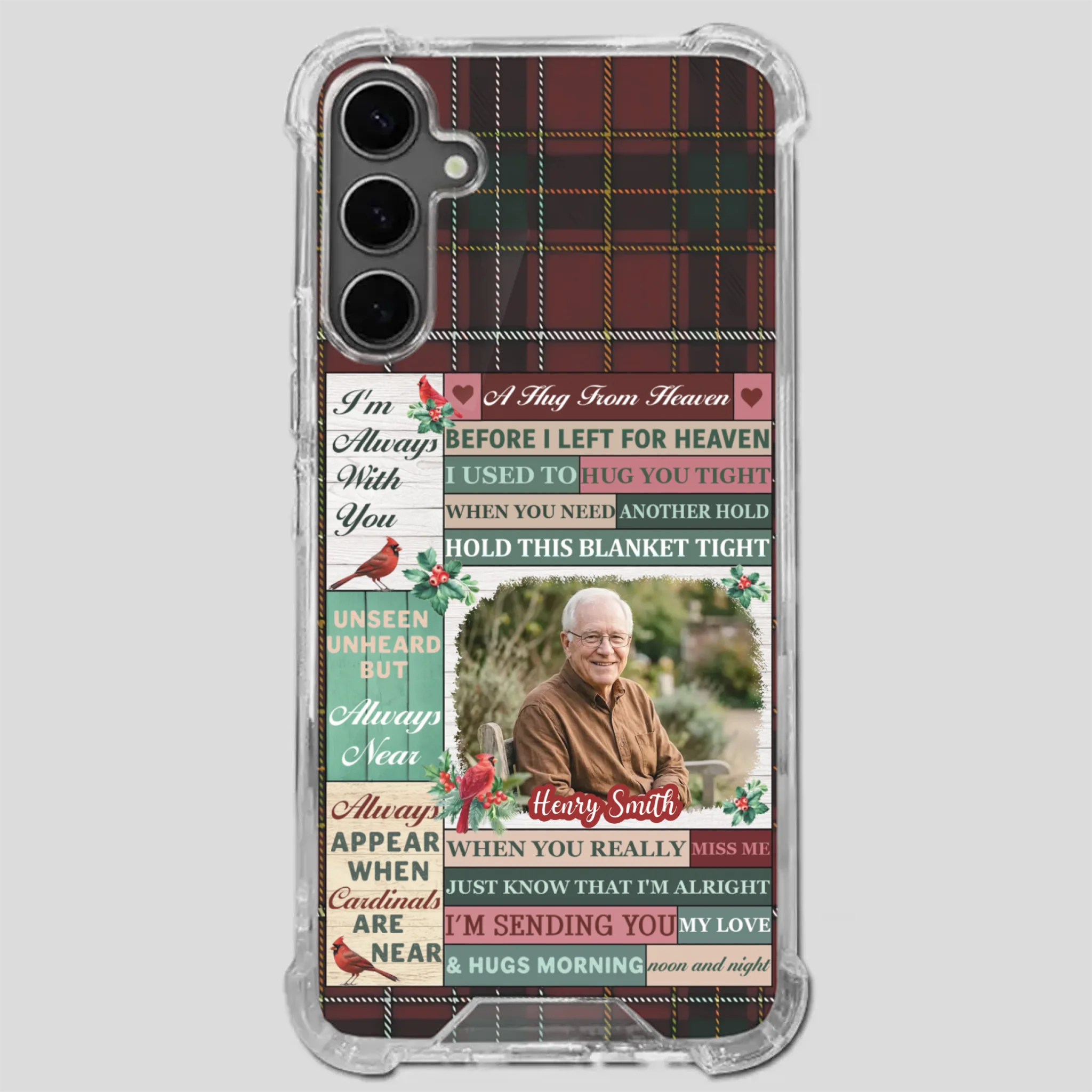 Personalized “I’m Always With You” Grandpa Phone Case – Cardinal Memorial Gift - 89Prints