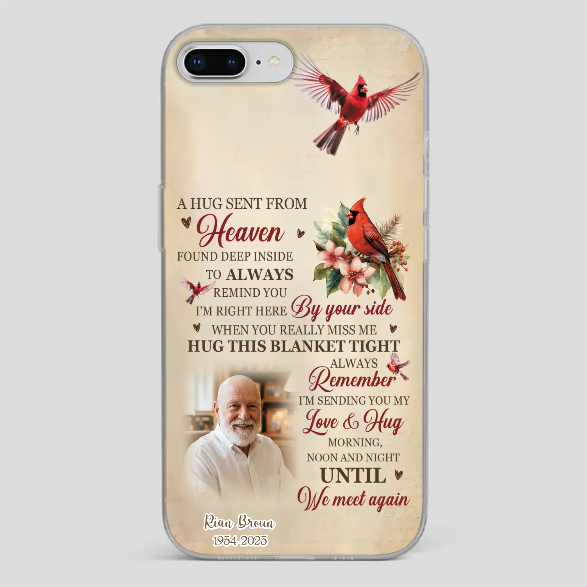 “A Hug Sent From Heaven” Grandpa Memorial Phone Case – Forever in My Heart - 89Prints