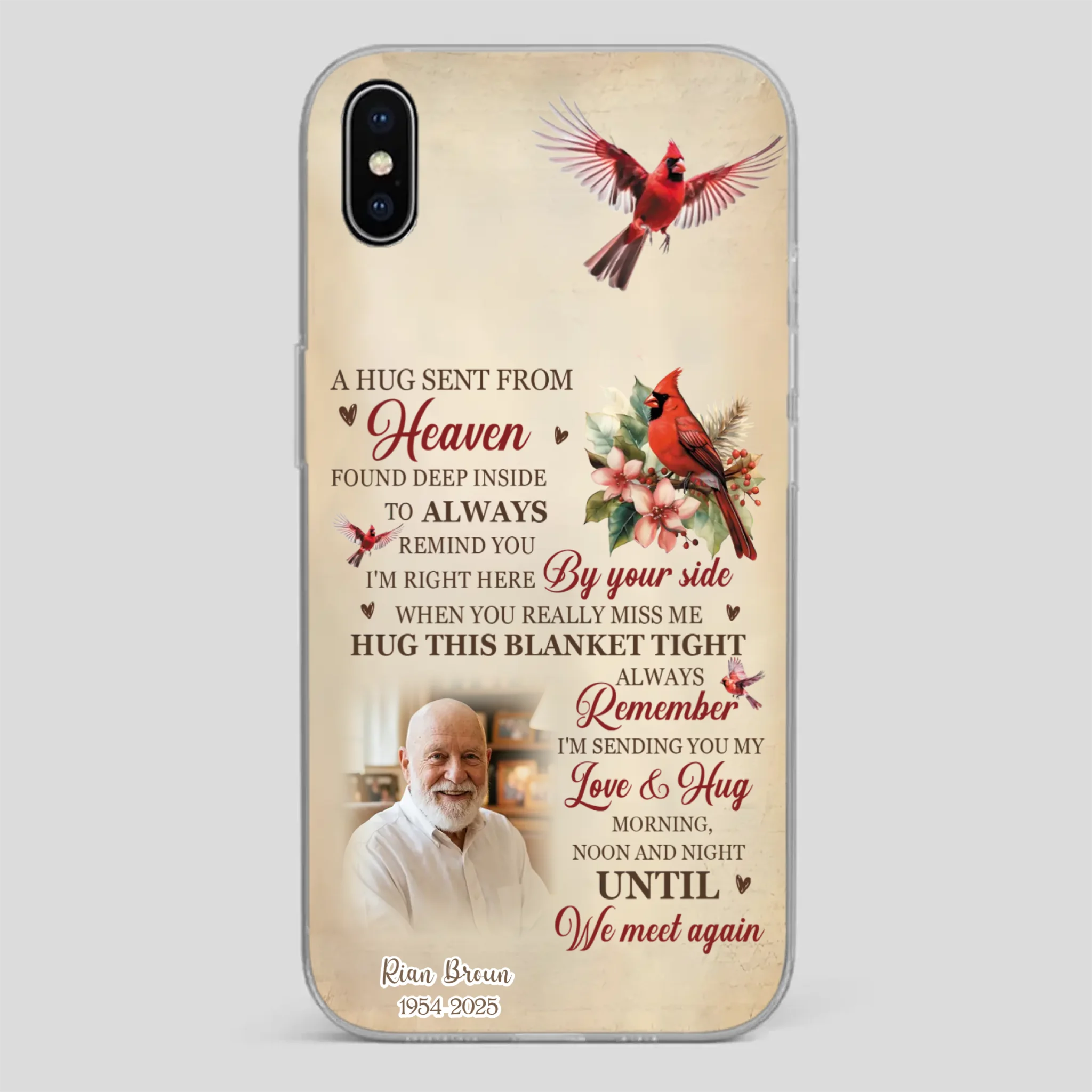 “A Hug Sent From Heaven” Grandpa Memorial Phone Case – Forever in My Heart - 89Prints