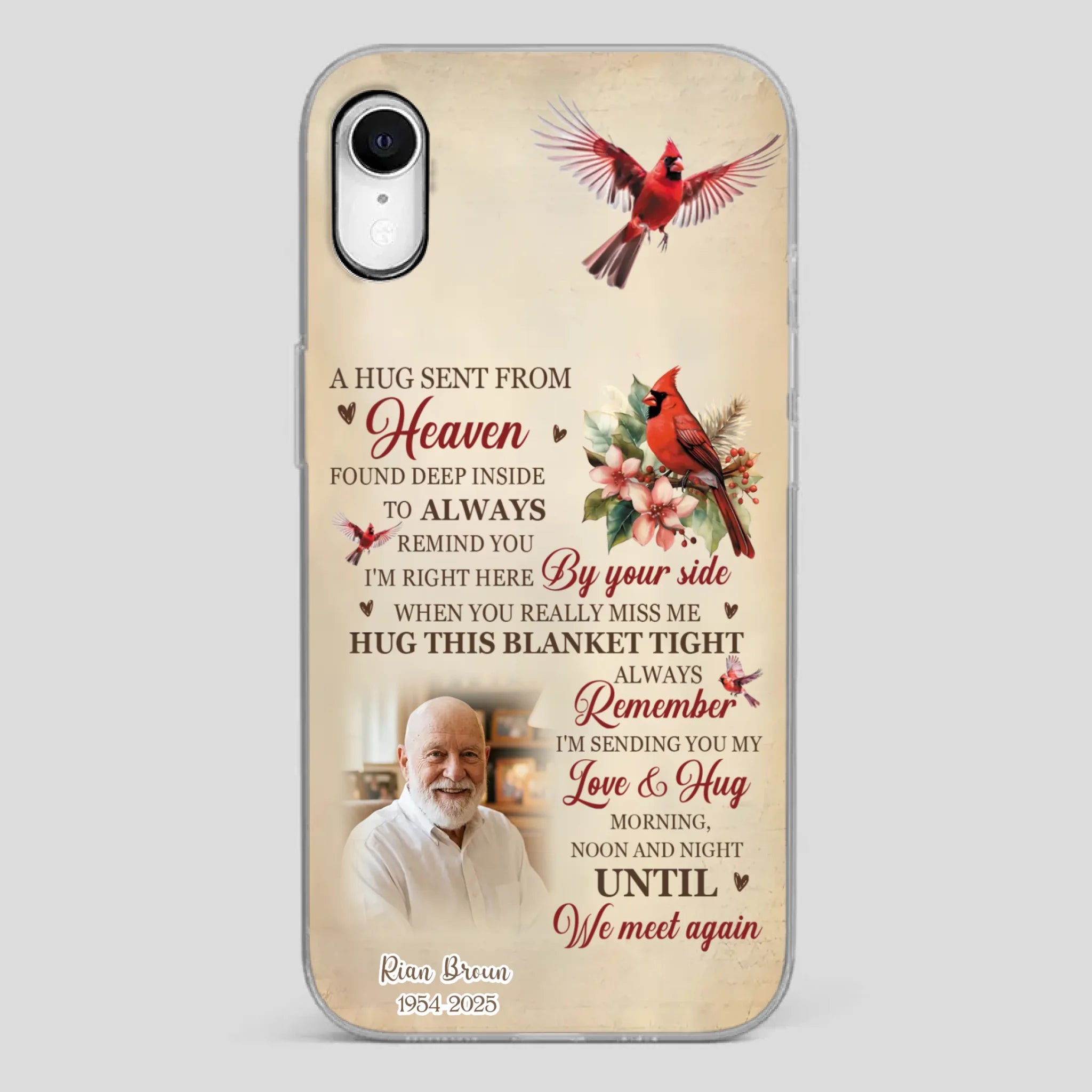 “A Hug Sent From Heaven” Grandpa Memorial Phone Case – Forever in My Heart - 89Prints