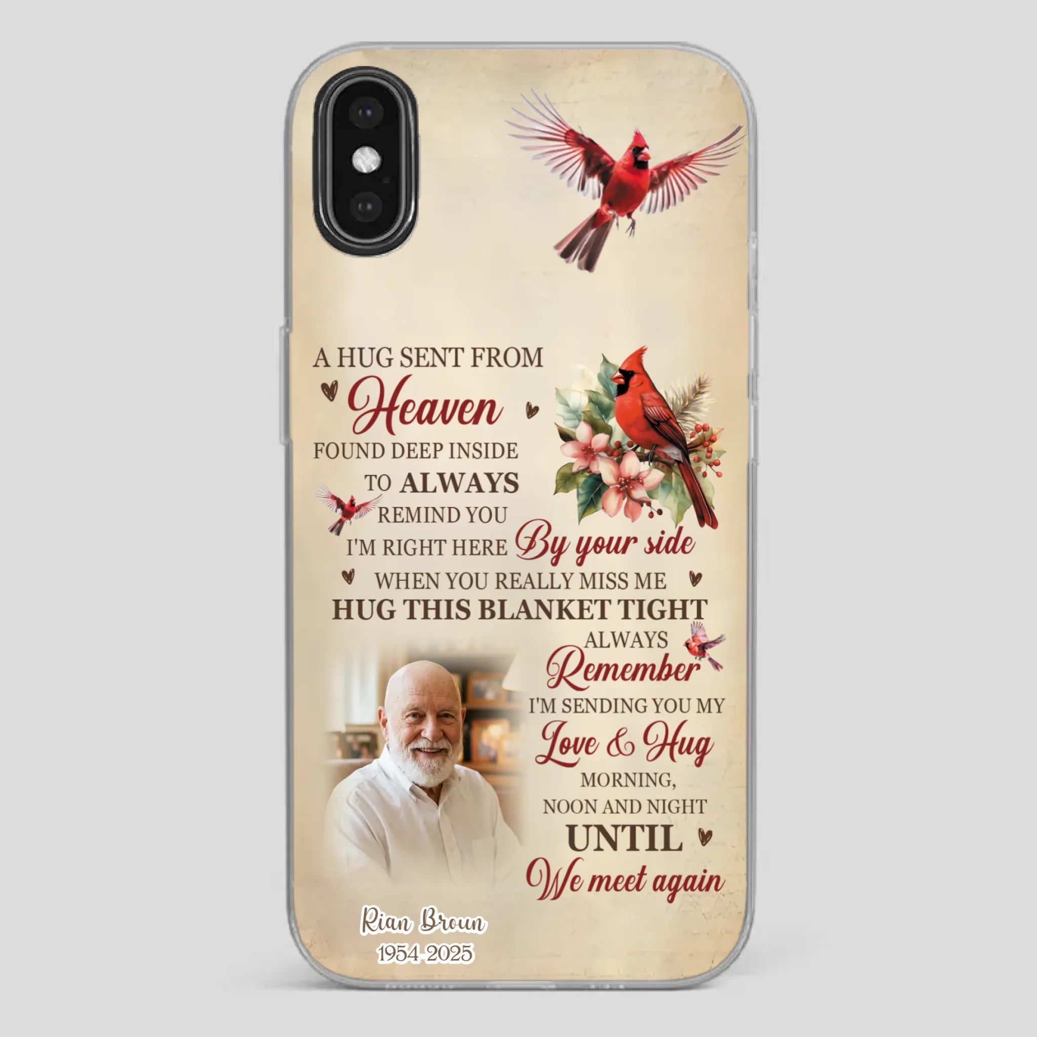 “A Hug Sent From Heaven” Grandpa Memorial Phone Case – Forever in My Heart - 89Prints