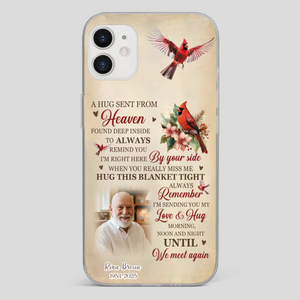 “A Hug Sent From Heaven” Grandpa Memorial Phone Case – Forever in My Heart - 89Prints