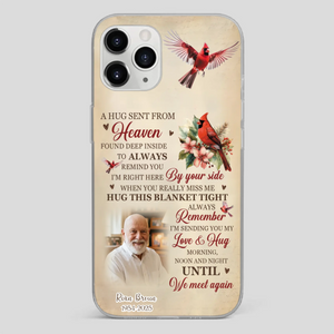 “A Hug Sent From Heaven” Grandpa Memorial Phone Case – Forever in My Heart - 89Prints