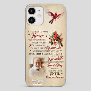 “A Hug Sent From Heaven” Grandpa Memorial Phone Case – Forever in My Heart - 89Prints