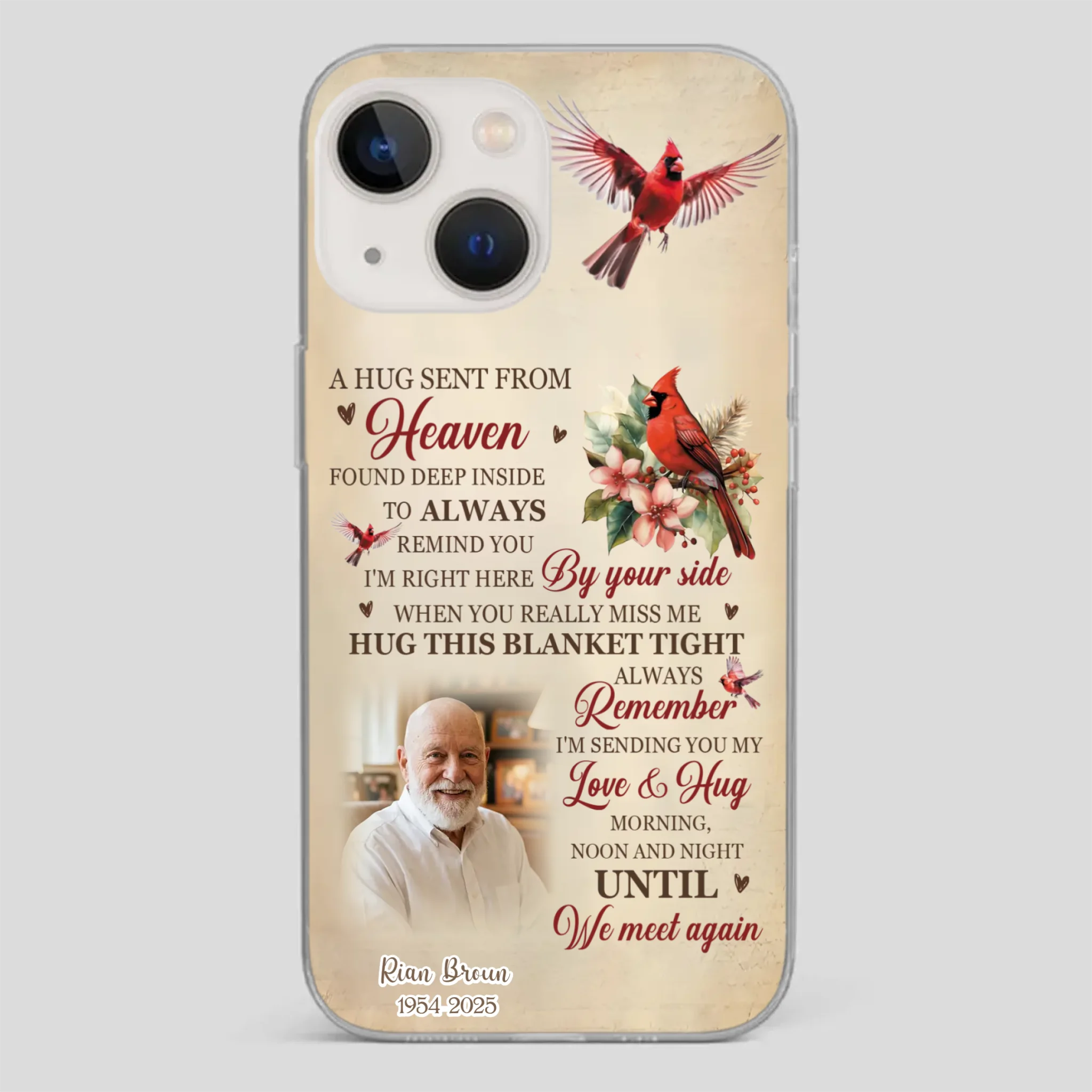 “A Hug Sent From Heaven” Grandpa Memorial Phone Case – Forever in My Heart - 89Prints