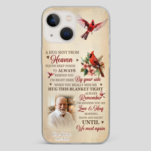 “A Hug Sent From Heaven” Grandpa Memorial Phone Case – Forever in My Heart - 89Prints