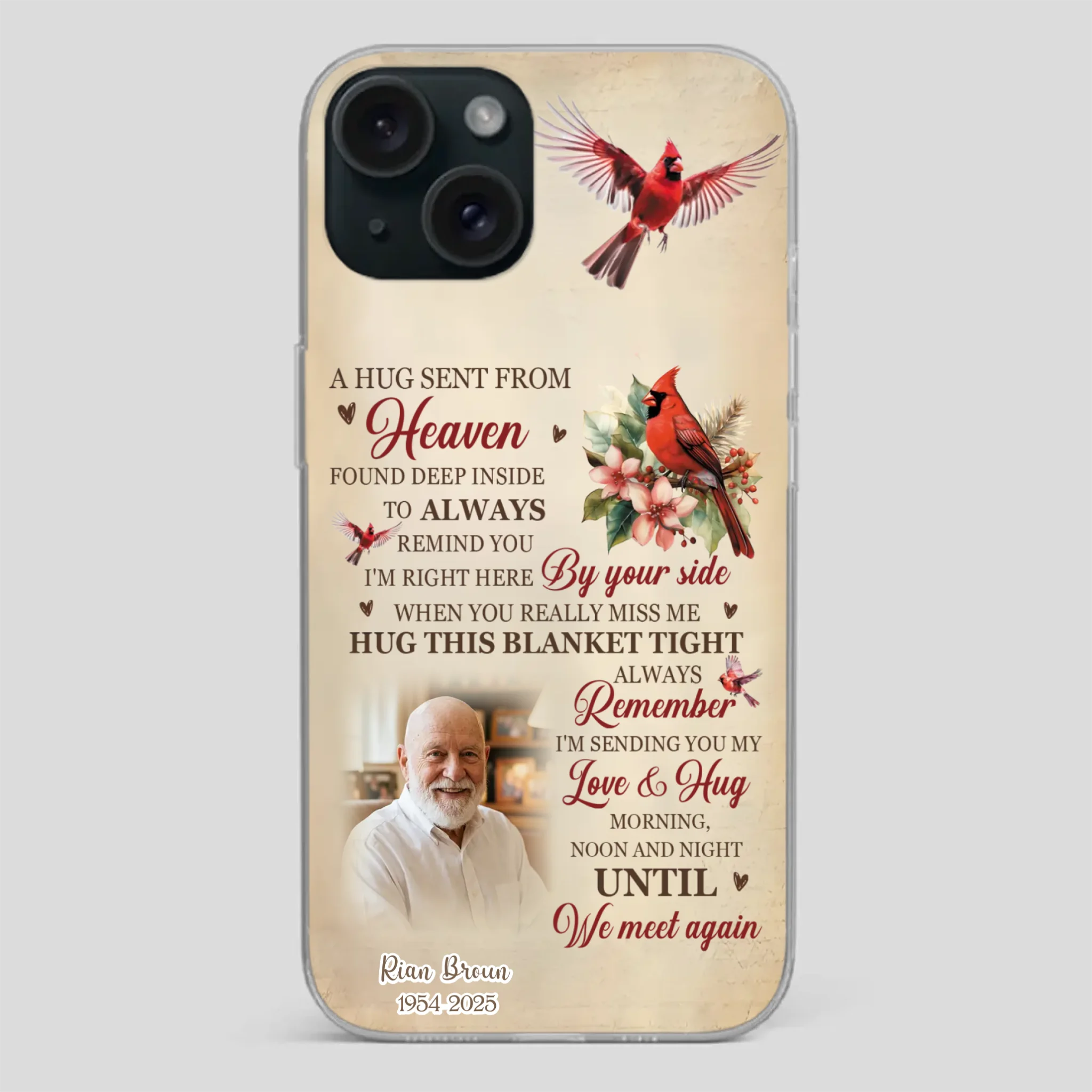 “A Hug Sent From Heaven” Grandpa Memorial Phone Case – Forever in My Heart - 89Prints
