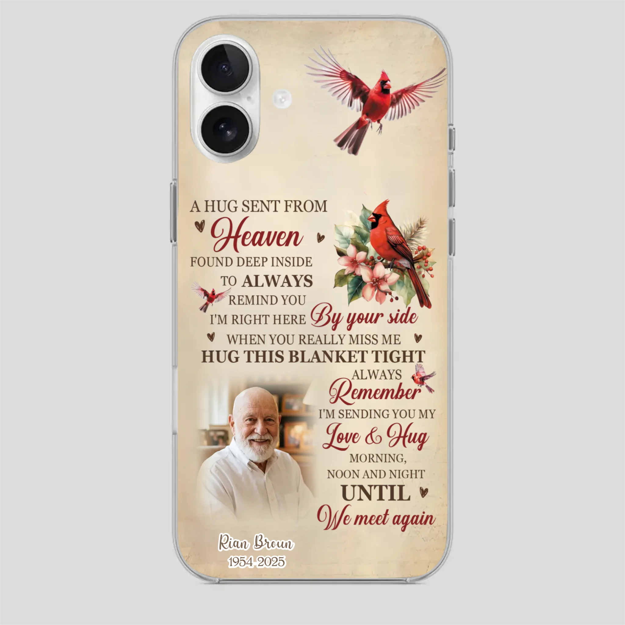 “A Hug Sent From Heaven” Grandpa Memorial Phone Case – Forever in My Heart - 89Prints